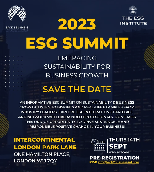 ESG Summit: Embracing Sustainability for Business Growth — The ESG ...