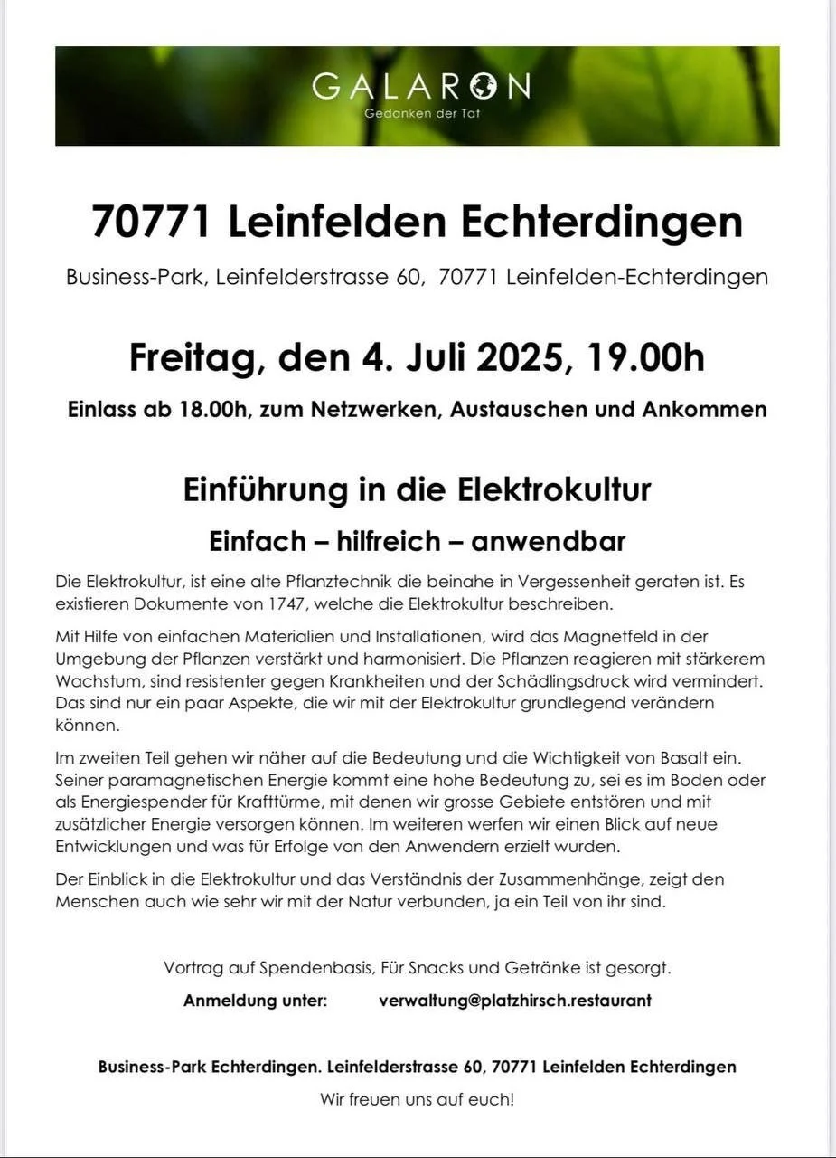 Einführung in die Elektrokultur