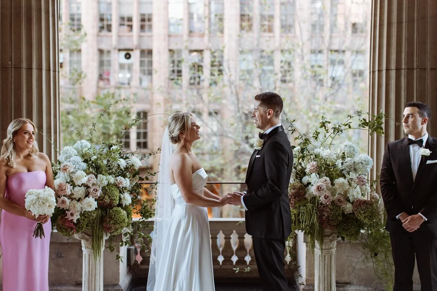 Tess &amp; Ben 🤍

Tess and Ben&rsquo;s classically beautiful ceremony was attended by their closest friends and family, and their very sweet daughter, Maddison. 

Everything was elegant, perfect and personal. The symmetry, the gravitas and the archi