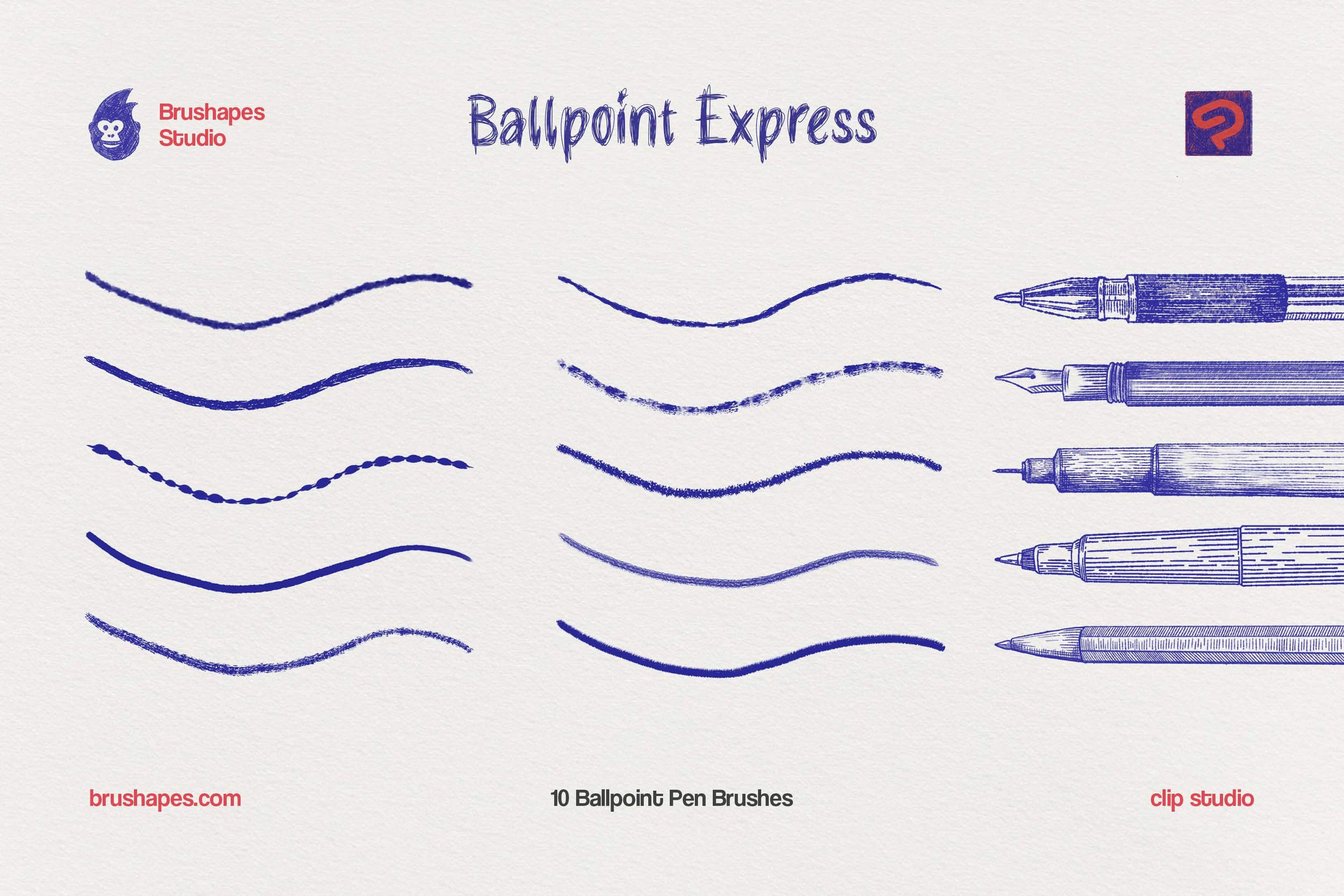 Clip Studio Ballpoint Pen Brushes