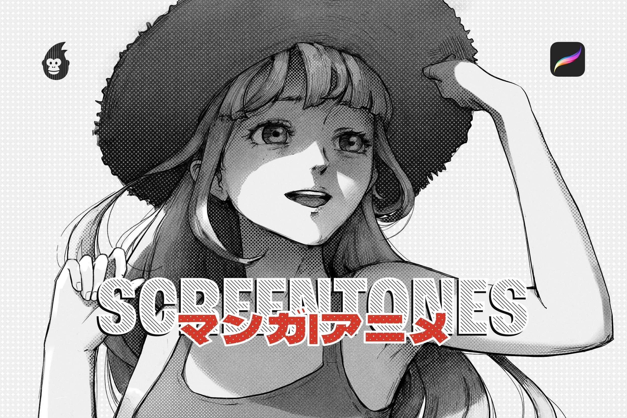 Manga Screentone Procreate Brushes
