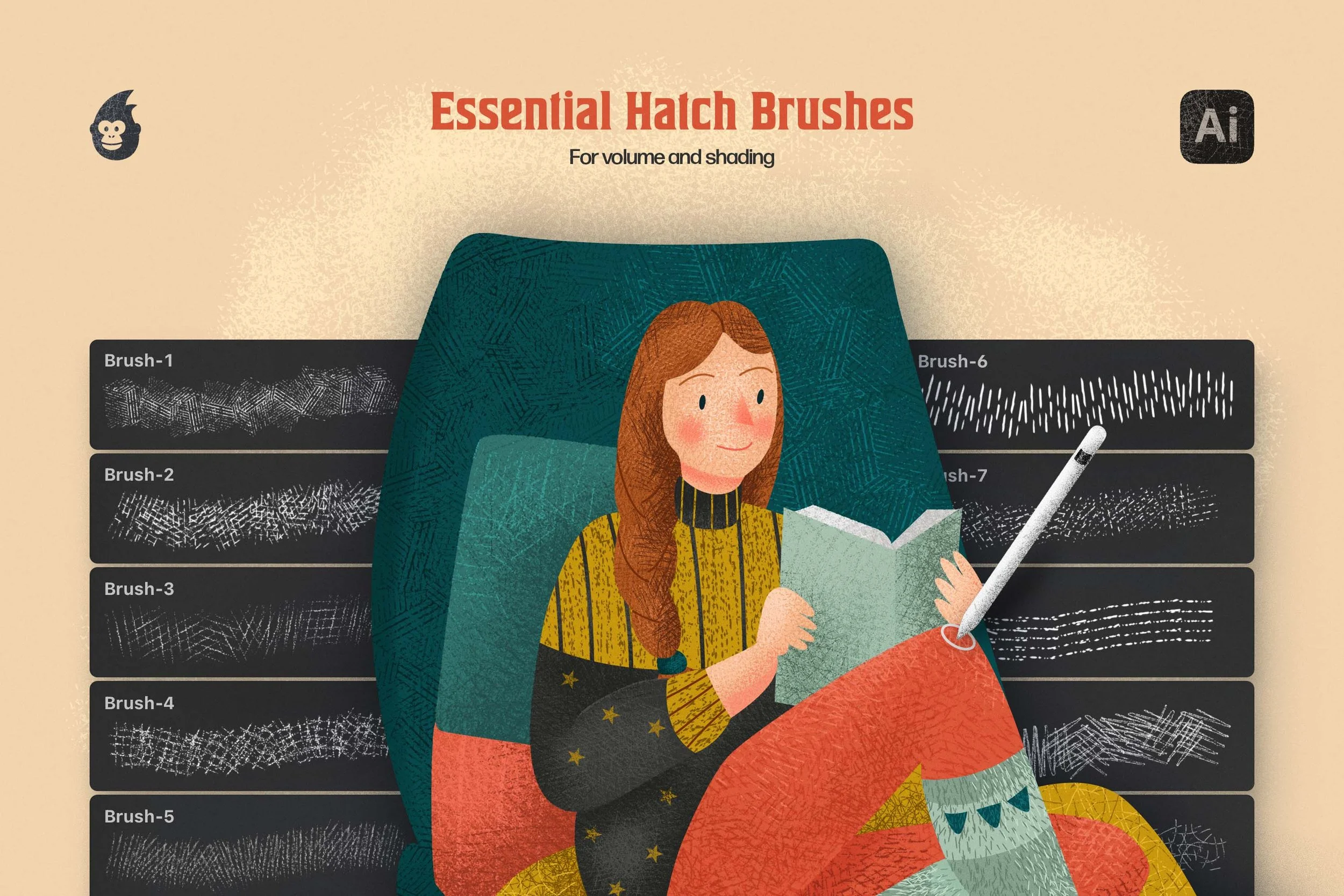 Hatch Master Brushes for Adobe Illustrator