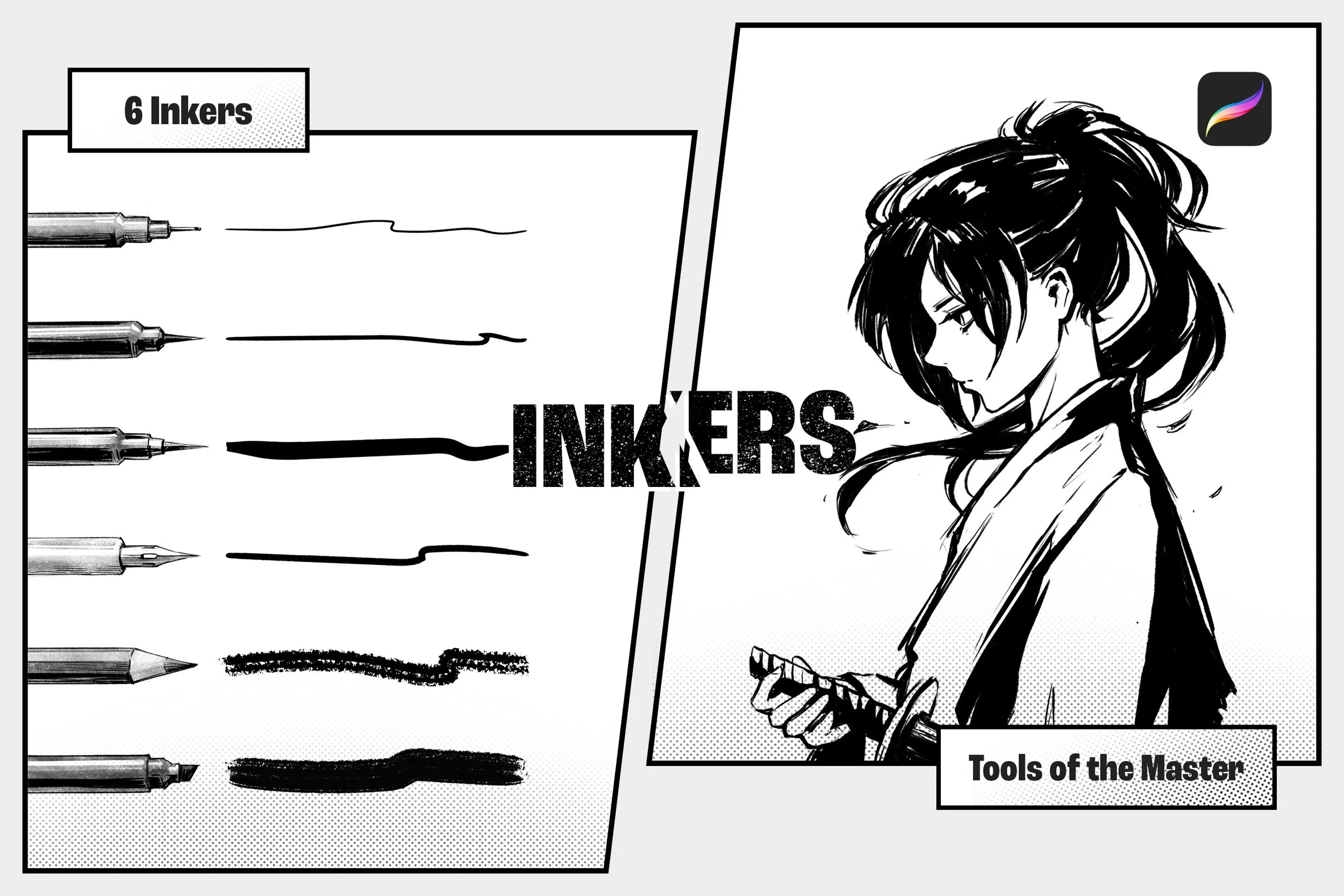 Manga and Anime Procreate Brushes