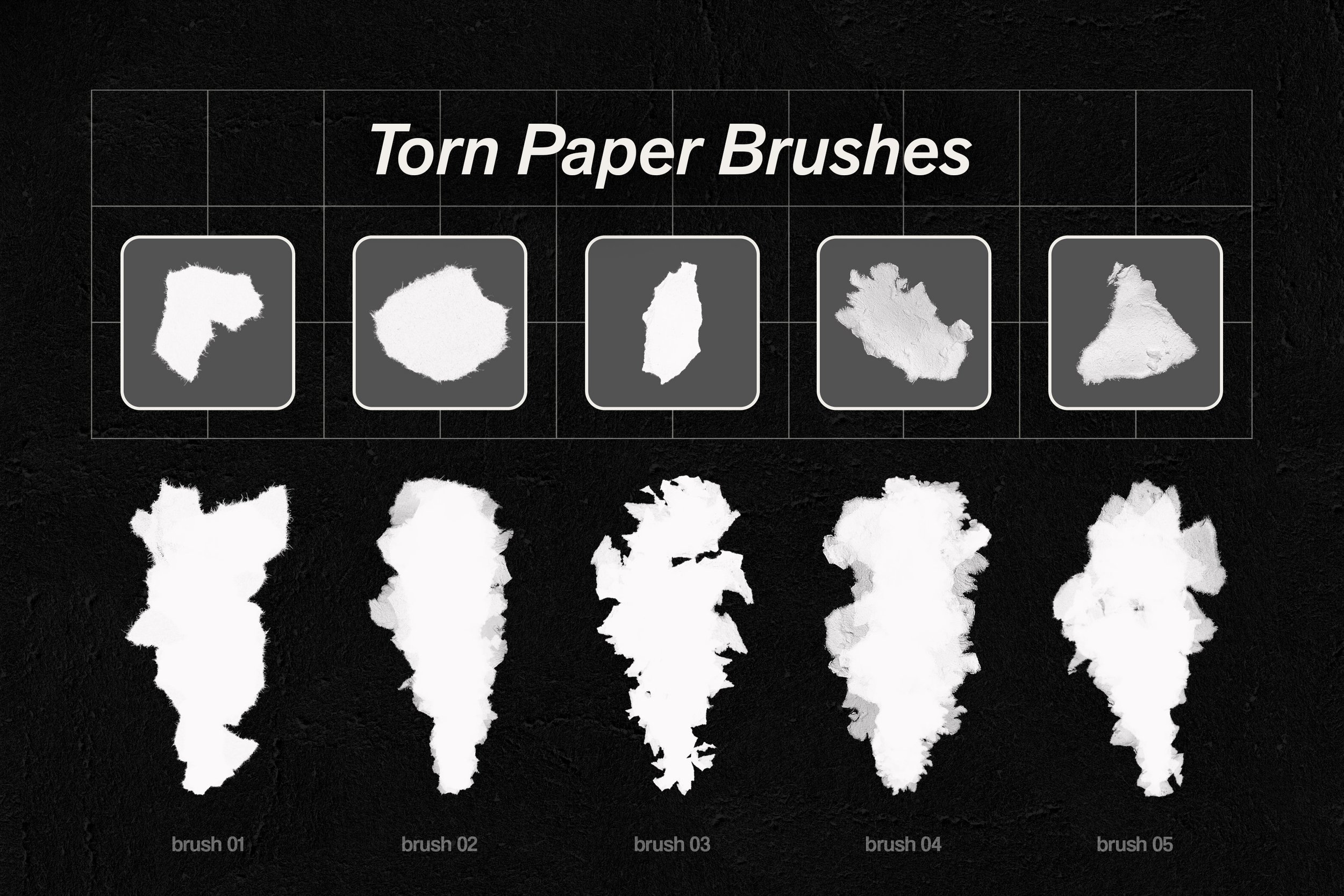 Procreate Torn Paper Brushes & Textures