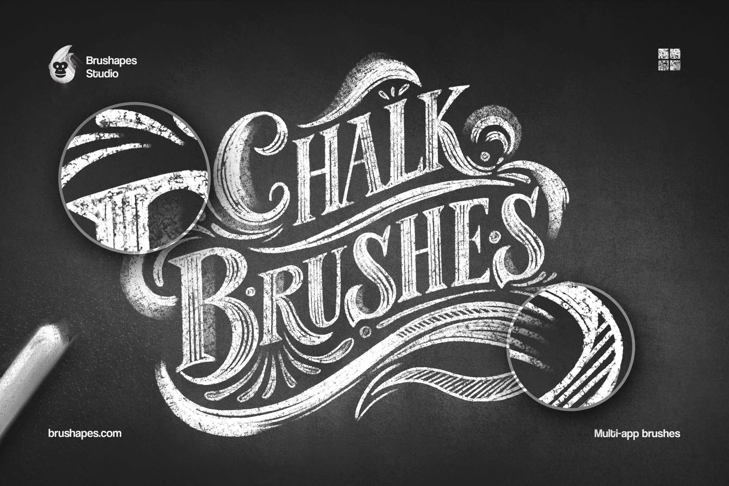 Midnight Chalk Multi-App Brushes