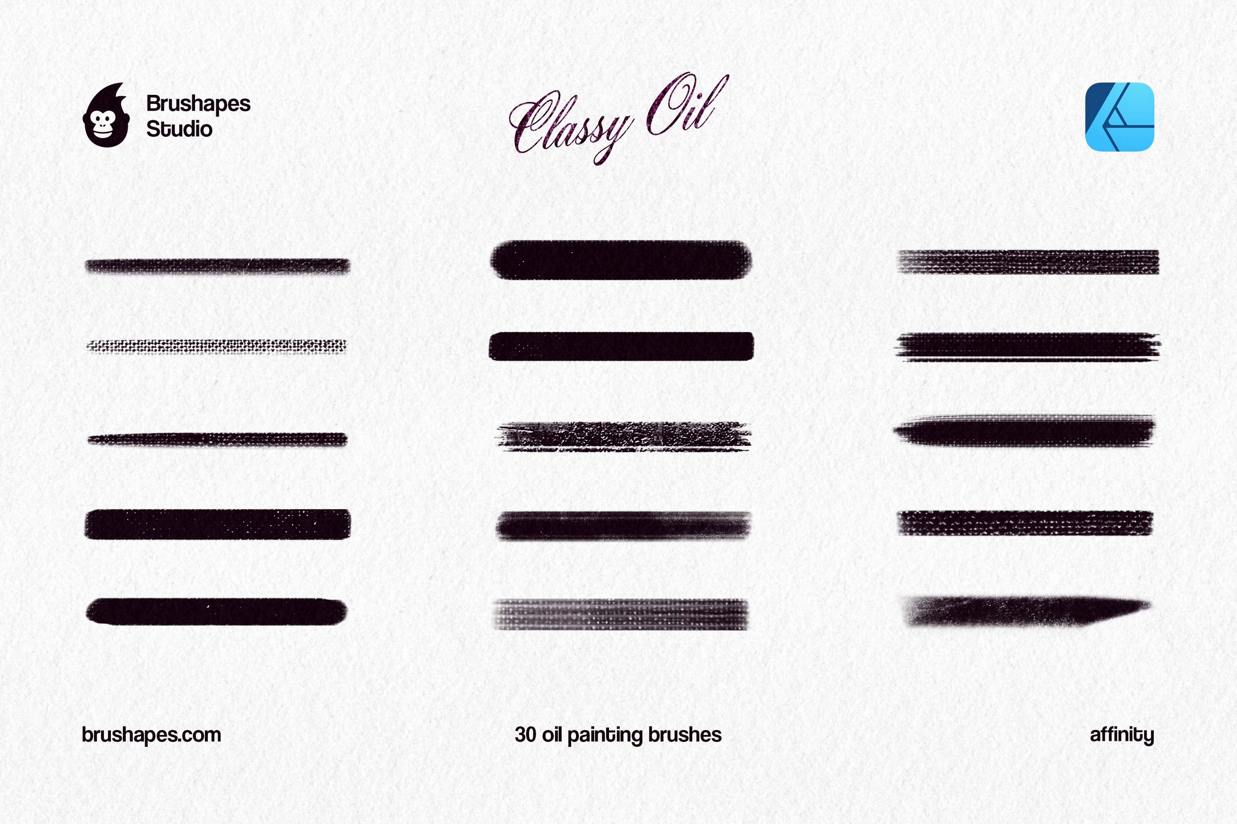 Affinity Classy Oil Brushes