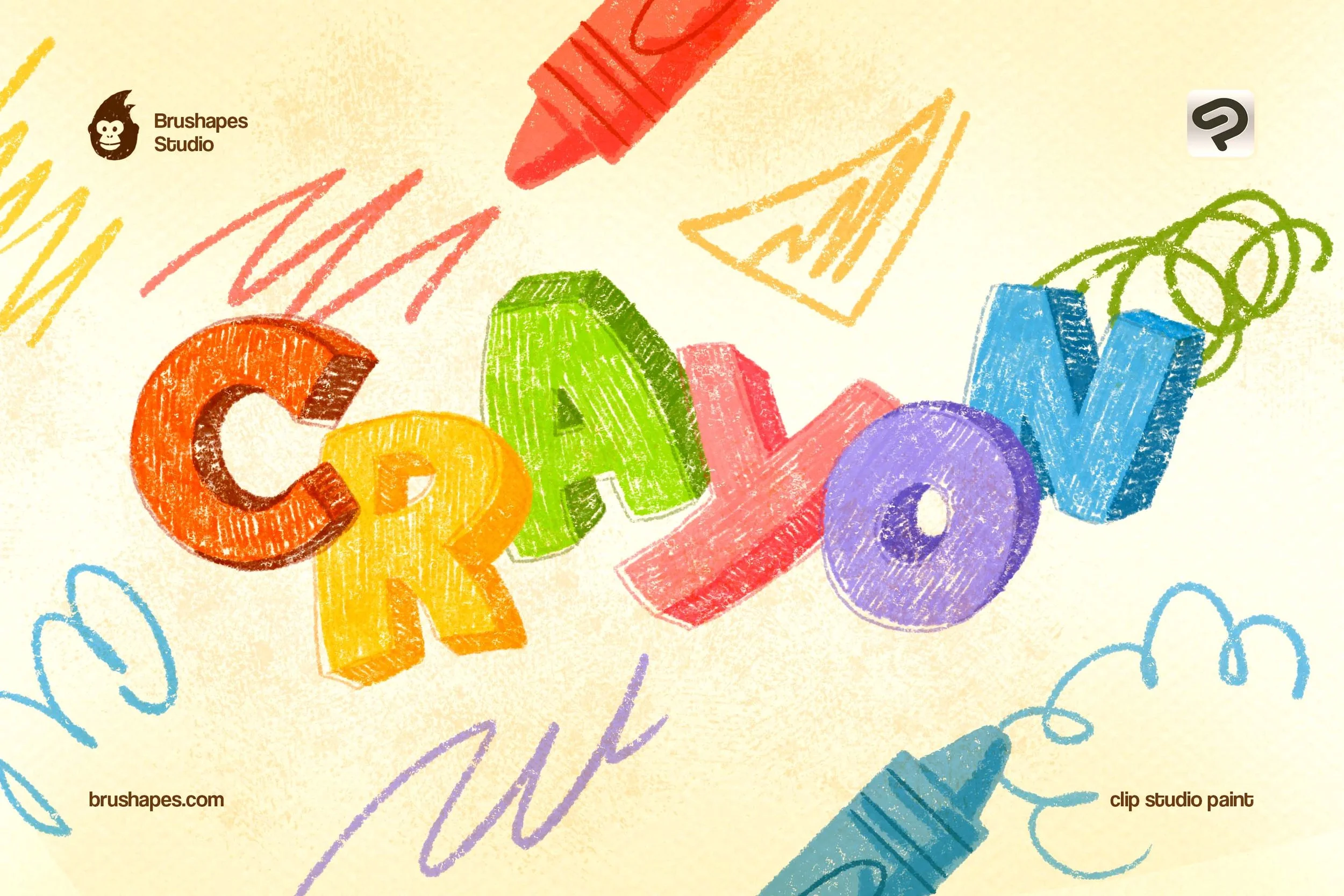 Joyful Crayon Clip Studio Brushes