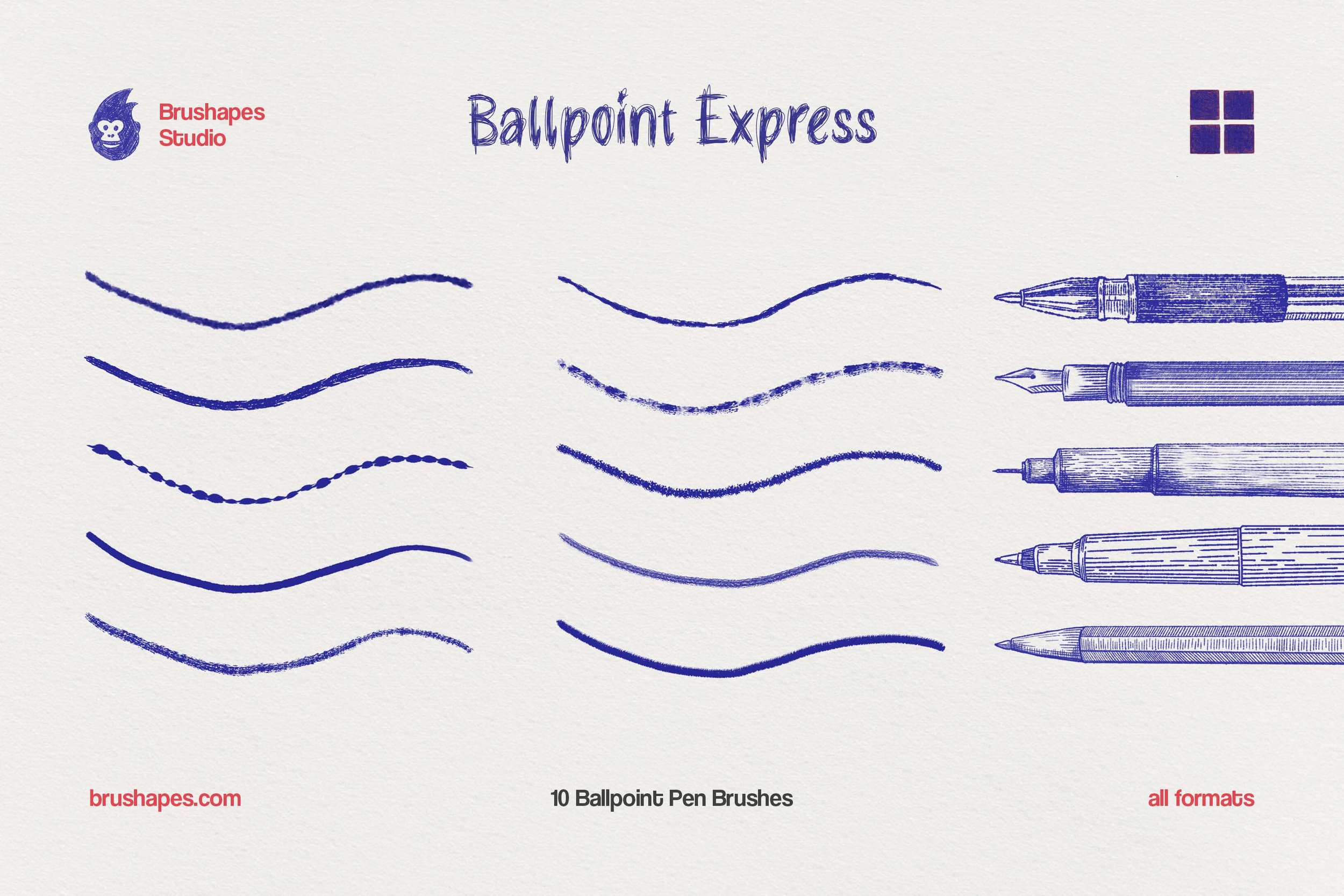 Multi App Ballpoint Pen Brushes