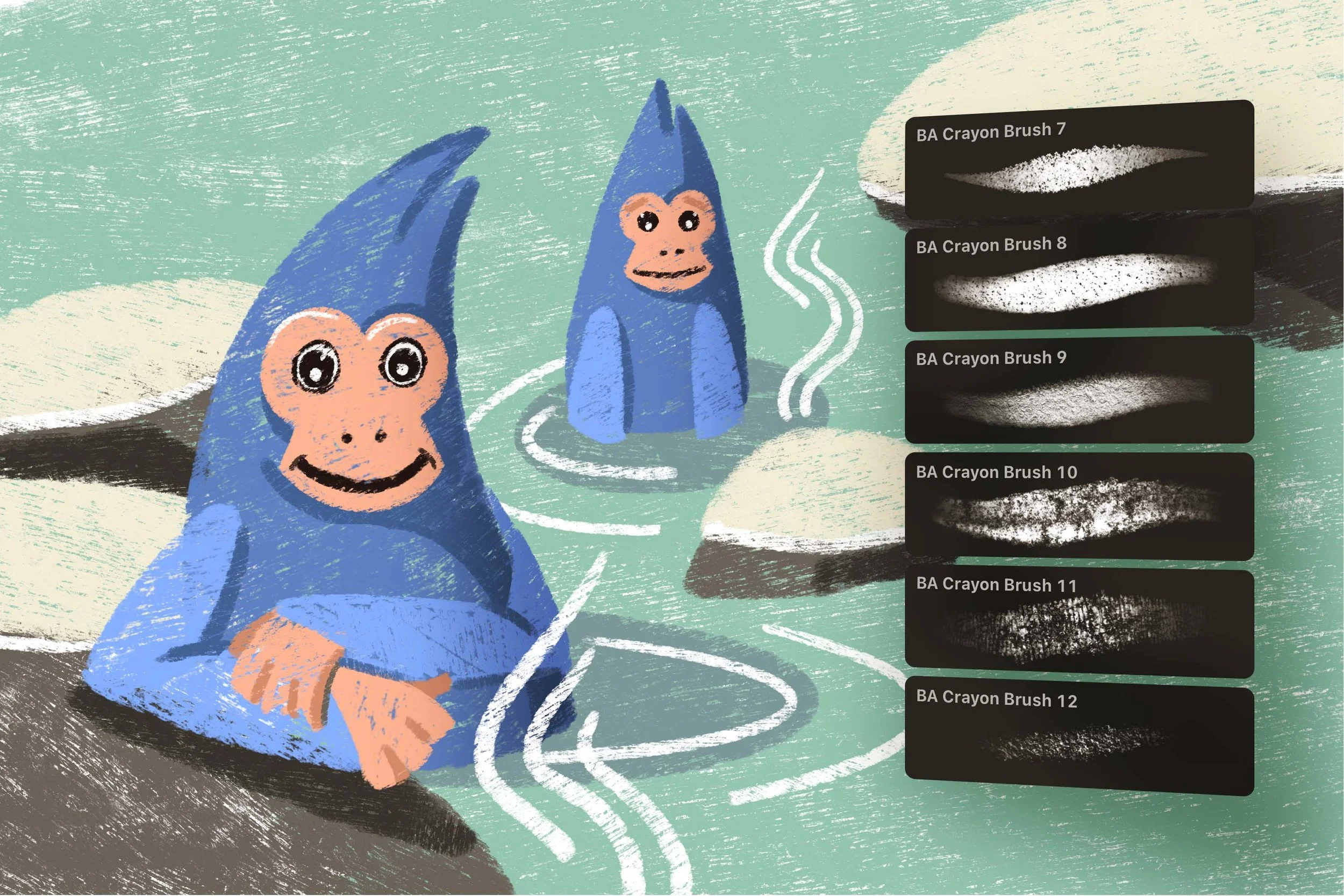 Joyful Crayon Clip Studio Brushes