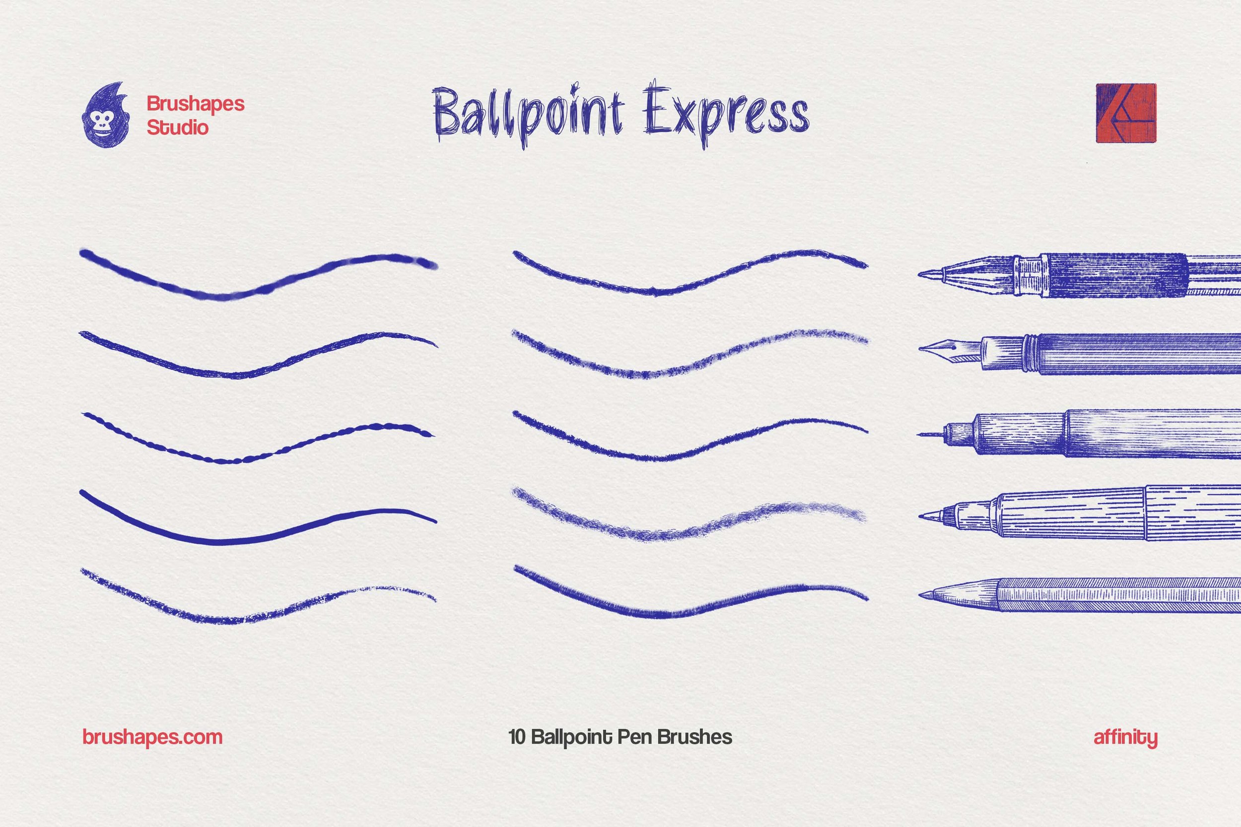 Affinity Ballpoint Pen Brushes