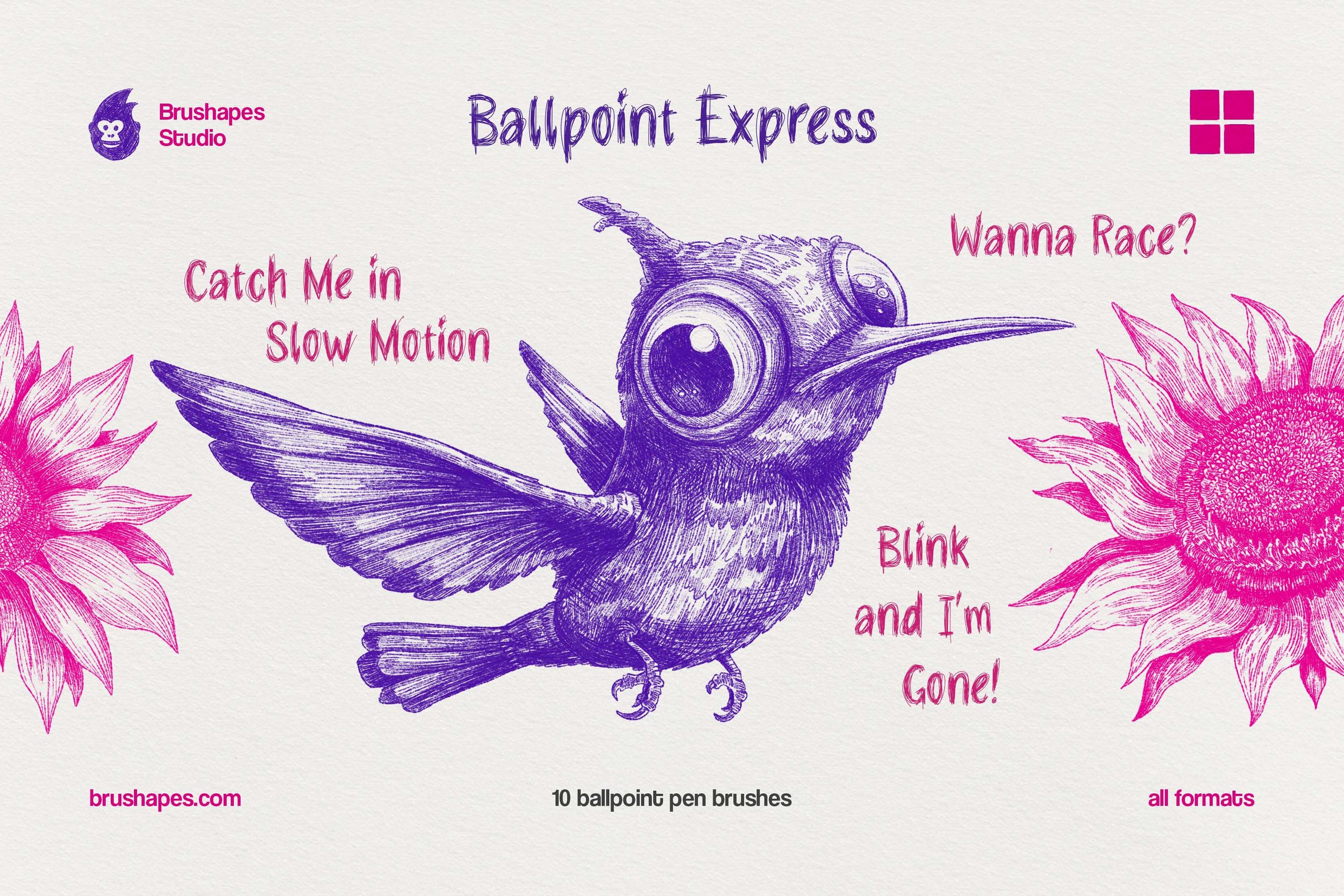 Multi App Ballpoint Pen Brushes