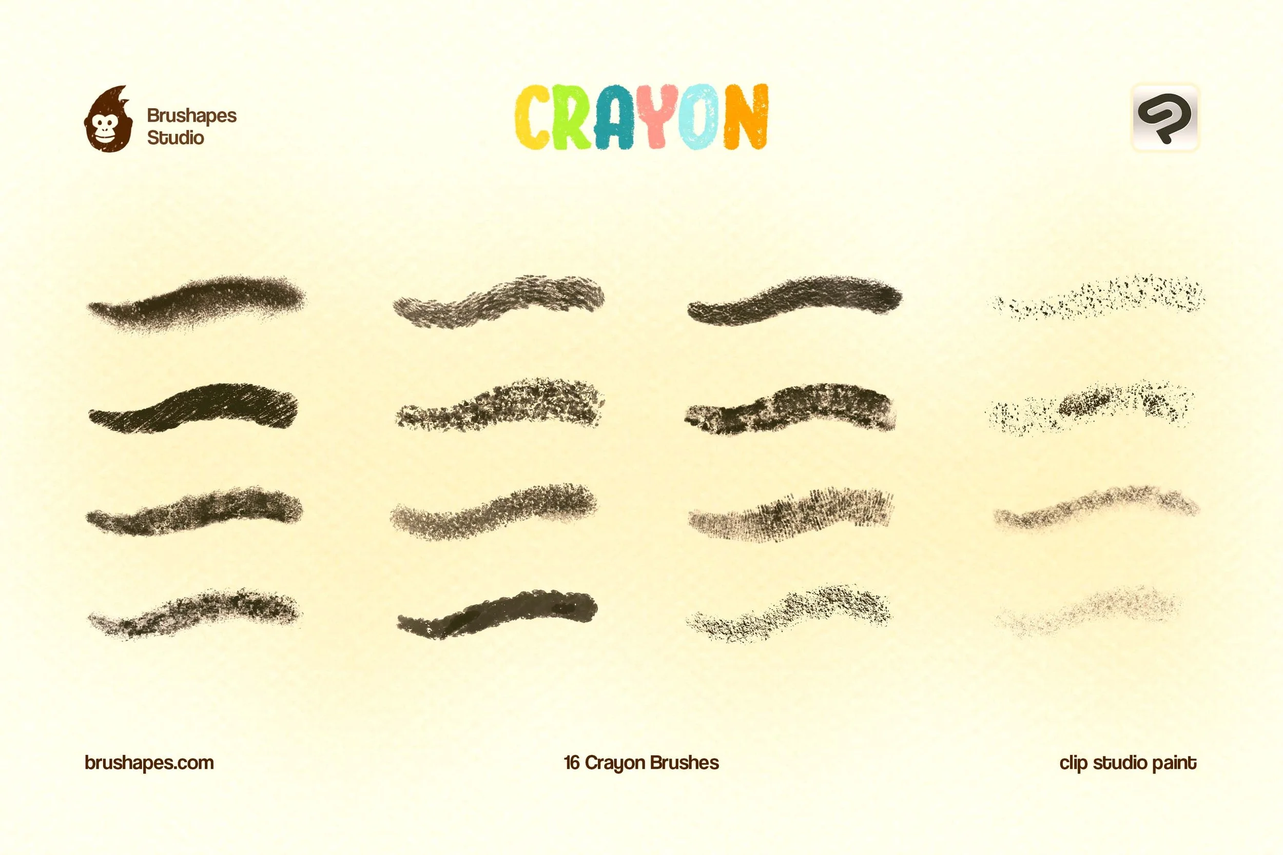 Joyful Crayon Clip Studio Brushes