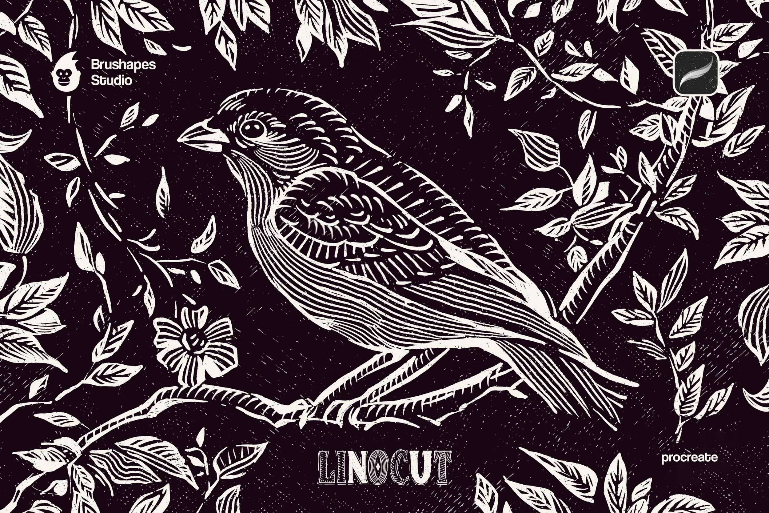 Linocut Procreate Brushes