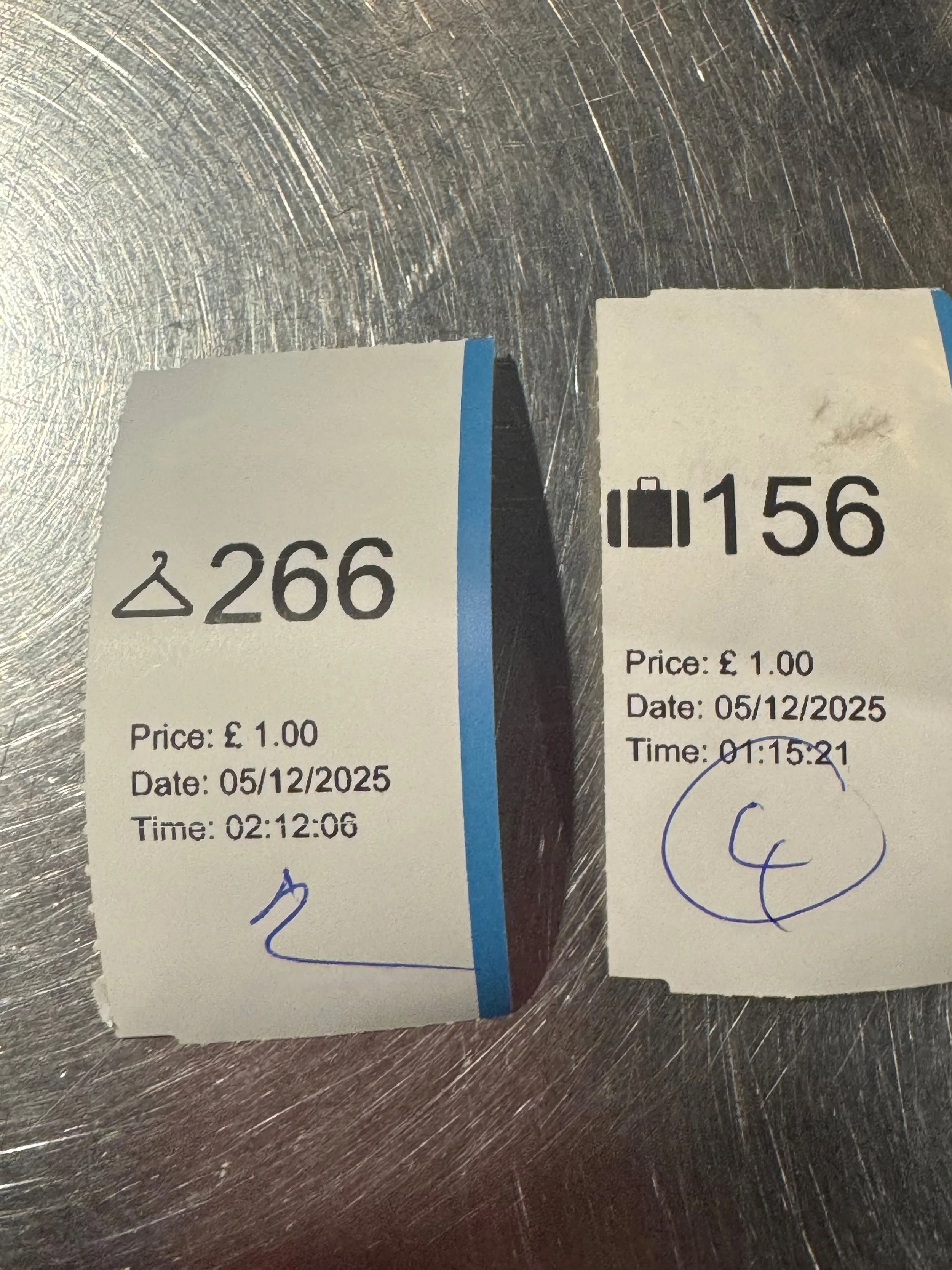 2 Cloak room tickets.jpg