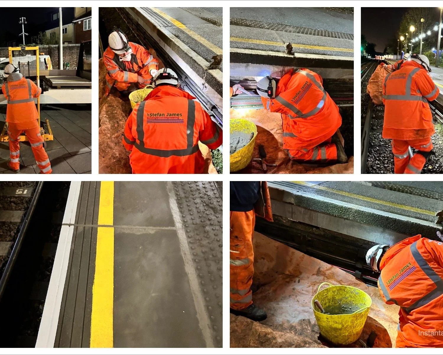Railway Station Platform Coping Stones Replacing and Resetting