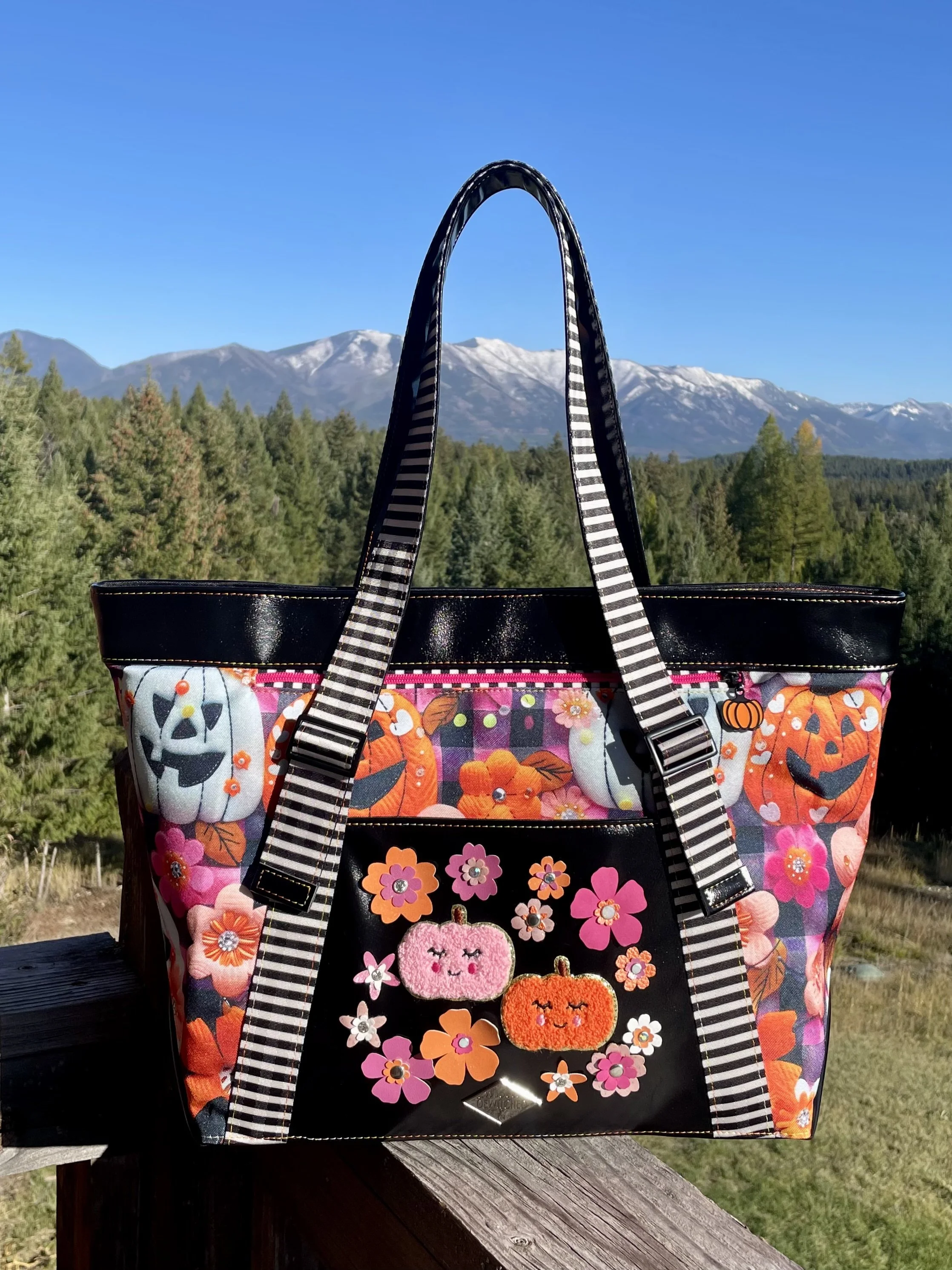 Floral Halloween Extra Large Tote
