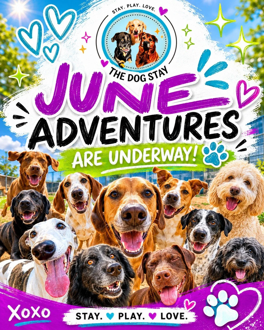 ☀️ June is off to a great start at The Dog Stay!

From zoomies in the yard to relaxing with friends, the last few days have been filled with wagging tails, happy faces, and plenty of fun. Every pup enjoys the day a little differently, and we love wat