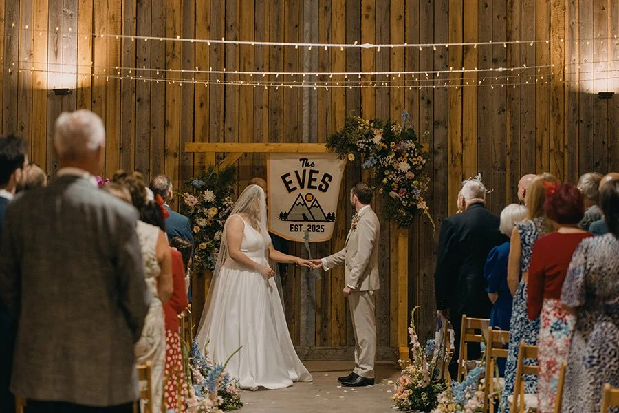 Ceremony room pastel wedding flowers