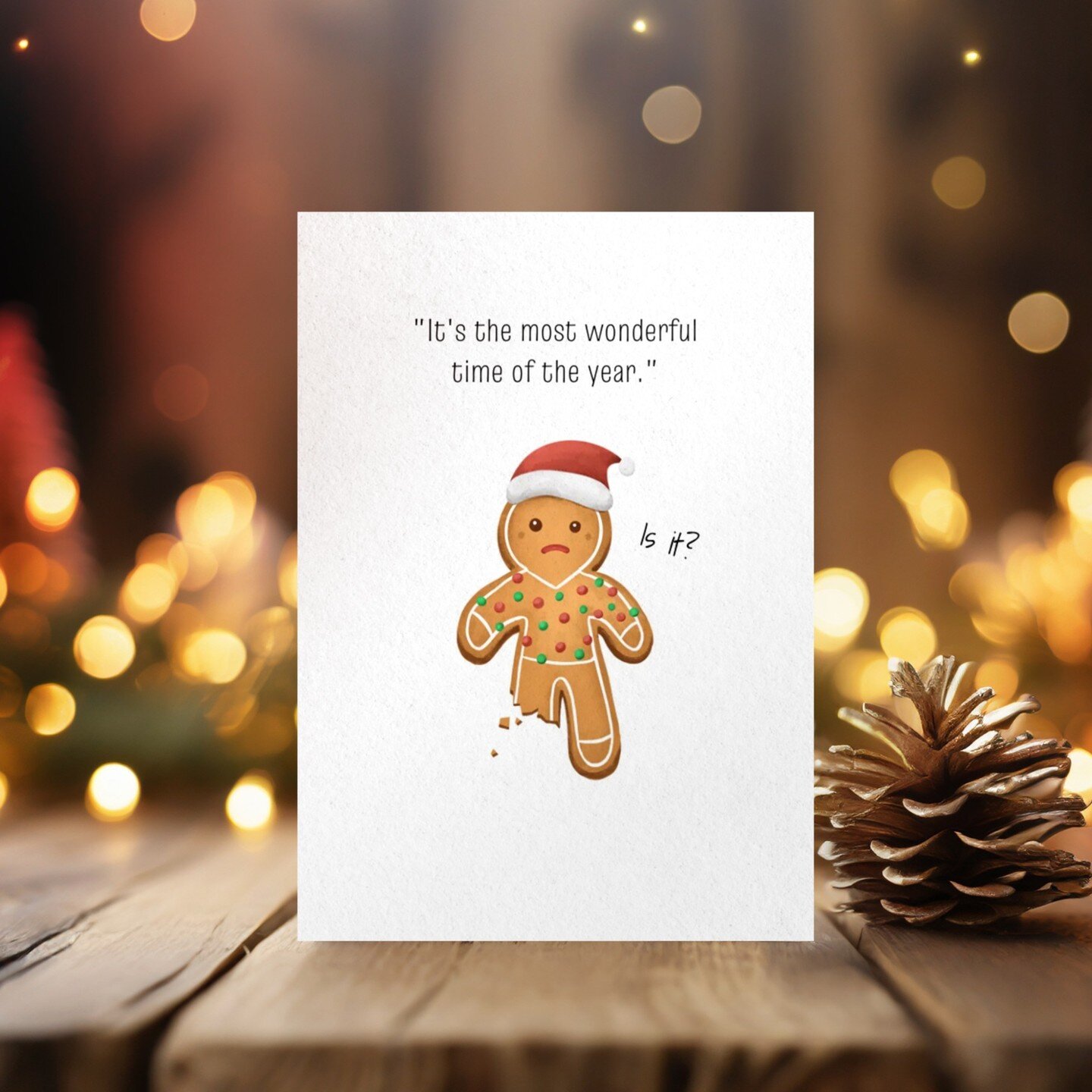 Vind jij het ook altijd lastig om die schattige gingerbreadmannetjes op te eten? ;-)

#kerstkaarten #nieuwekerstkaarten #grappigekerstkaart #funnychristmascards #funchristmascards #gingerbreadcookies #gingerbreadman #illustrationartists #koekjes #ker