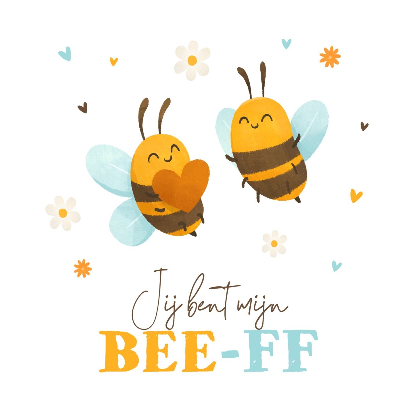 Tag jouw BEE-FF! 🐝 💖 🐝 
.
.
.
.
.
🎨 @ramonatreffers