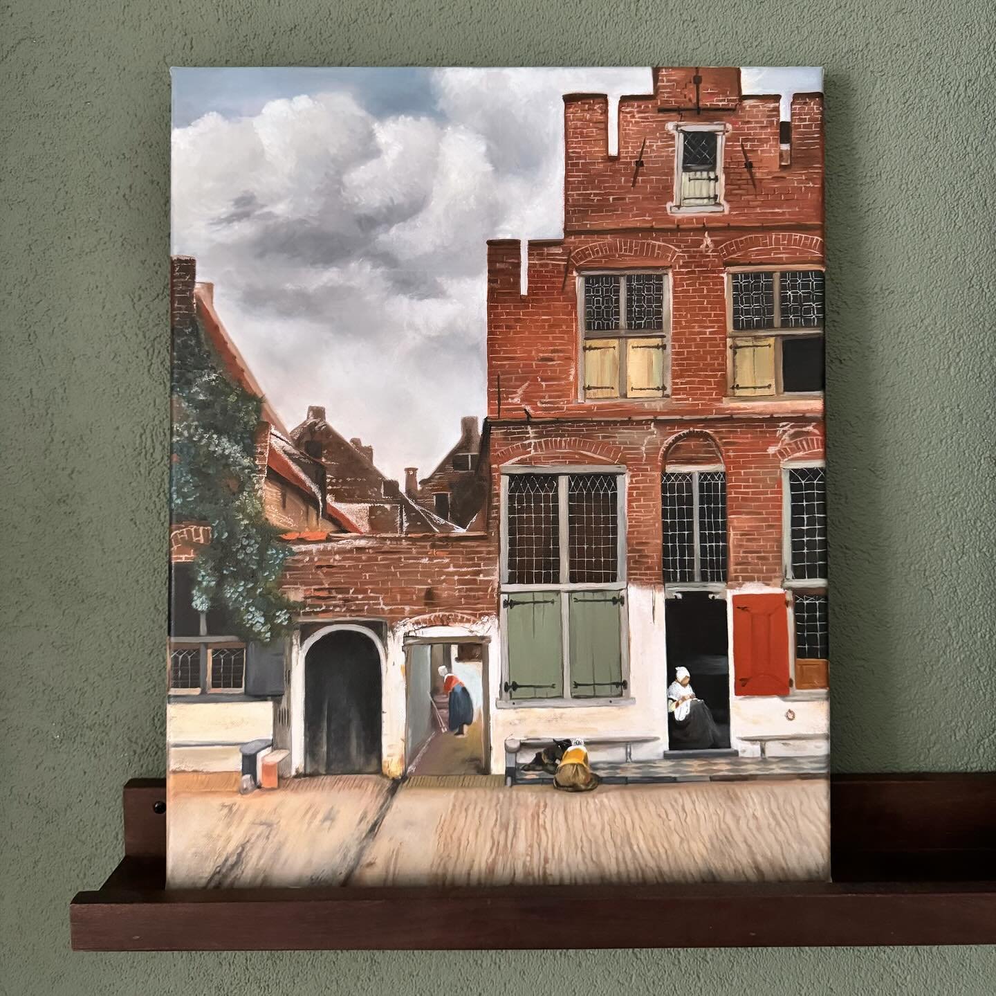 Mijn kopie van het straatje van Vermeer ✨🎨 

#johannesvermeer #straatjevanvermeer #rembrandtoils #schilderen #passievoorkunst #rijksmuseum #rijksstudio