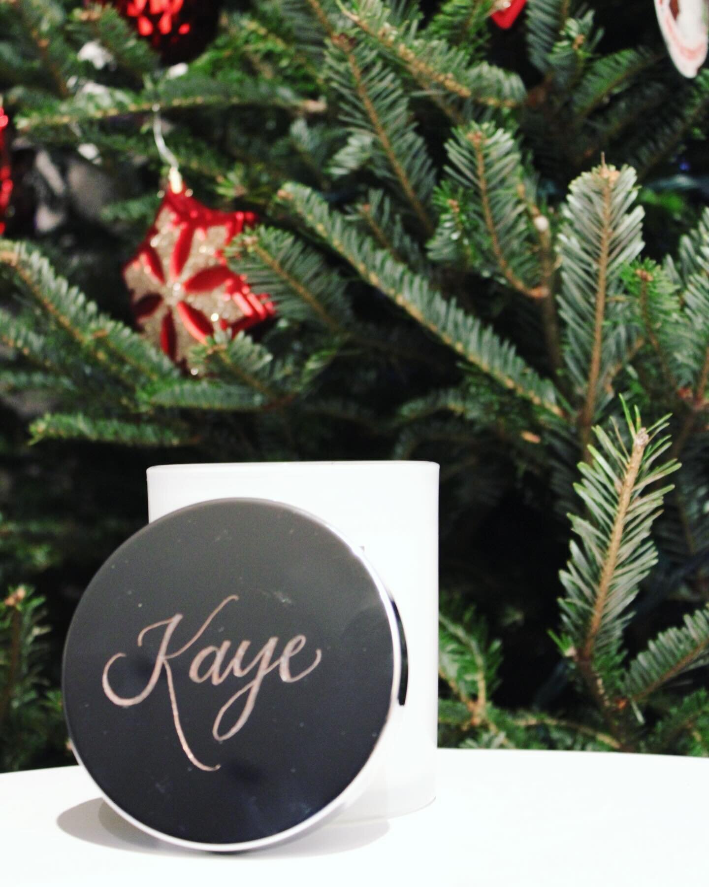 One minute it&rsquo;s a Target candle for $8.99&hellip;

&hellip;then the next it&rsquo;s a custom engraved sugared pine needle candle 🤣

The power of personalization. 

I&rsquo;ve been trying to buy gifts that &ldquo;go away&rdquo; this year so its