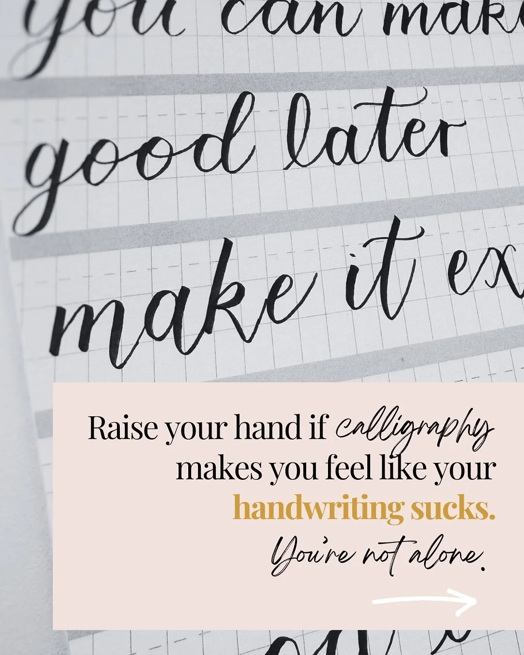 If you&rsquo;ve ever looked at calligraphy and thought &ldquo;I could never do that,&rdquo; you can, and this is your reminder that creativity doesn&rsquo;t need to look perfect to feel good. 

Comment LETTER or download the free Everyday Lettering Q