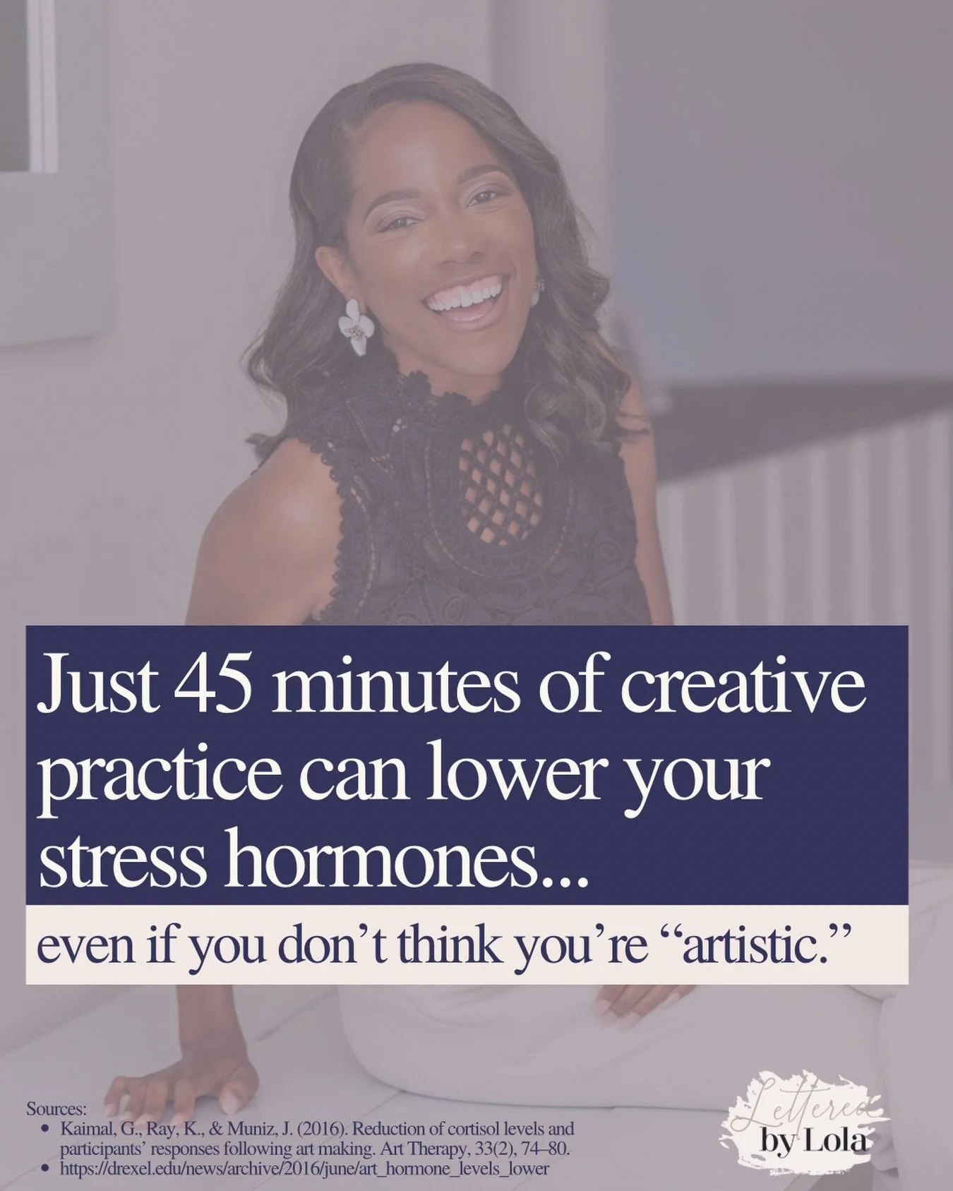 For a long time, I genuinely wondered if the shift I felt while practicing calligraphy was all in my head.

Now there&rsquo;s research that shows having a creative practice can significantly reduce our cortisol levels, and honestly&hellip;that makes 