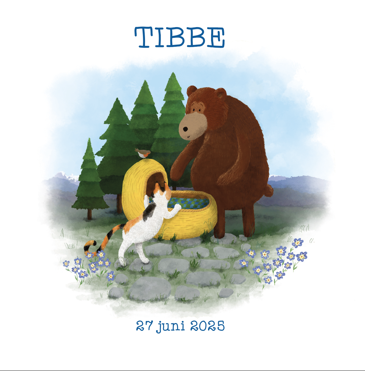 Geboortekaart voor Tibbe / opdracht