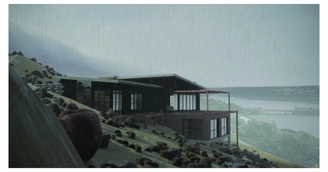 House Kleinies - 3D Visualisation &bull; Part 1

The goal of the render was to present a moody winter day using soft light, fog, clouds and rain in order to give a sense of what the building would feel like when not bathed in sunlight. 

So often res