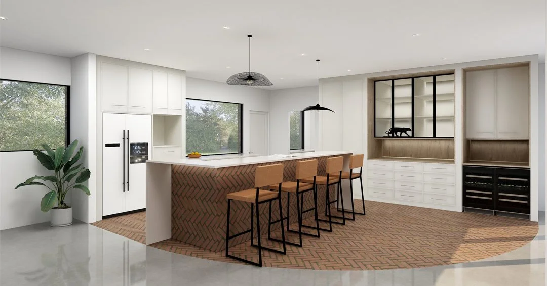 House Esterhuizen - Kitchen - Option Two!
...
I had the pleasure of working with @_metanoia_studios_  recently on a stunning interior renovation for a residential project. 

They tasked us with creating some 3D renders to help them visualise and comm