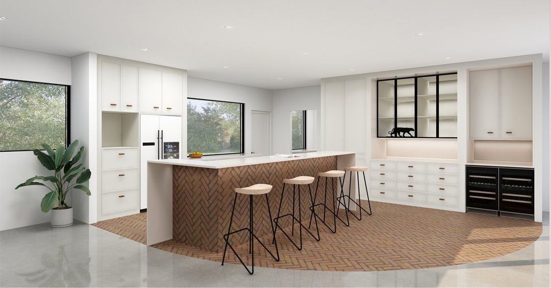 House Esterhuizen - Kitchen - Option One!
...
I had the pleasure of working with @_metanoia_studios_ recently on a stunning interior renovation for a residential project. 

They tasked us with creating some 3D renders to help them visualise and commu