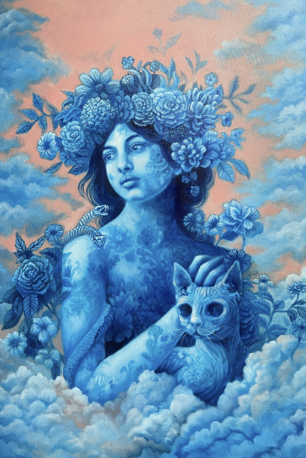 Aurora and The Sky
Oil on Canvas 
 /24" x 36"/ 
2024