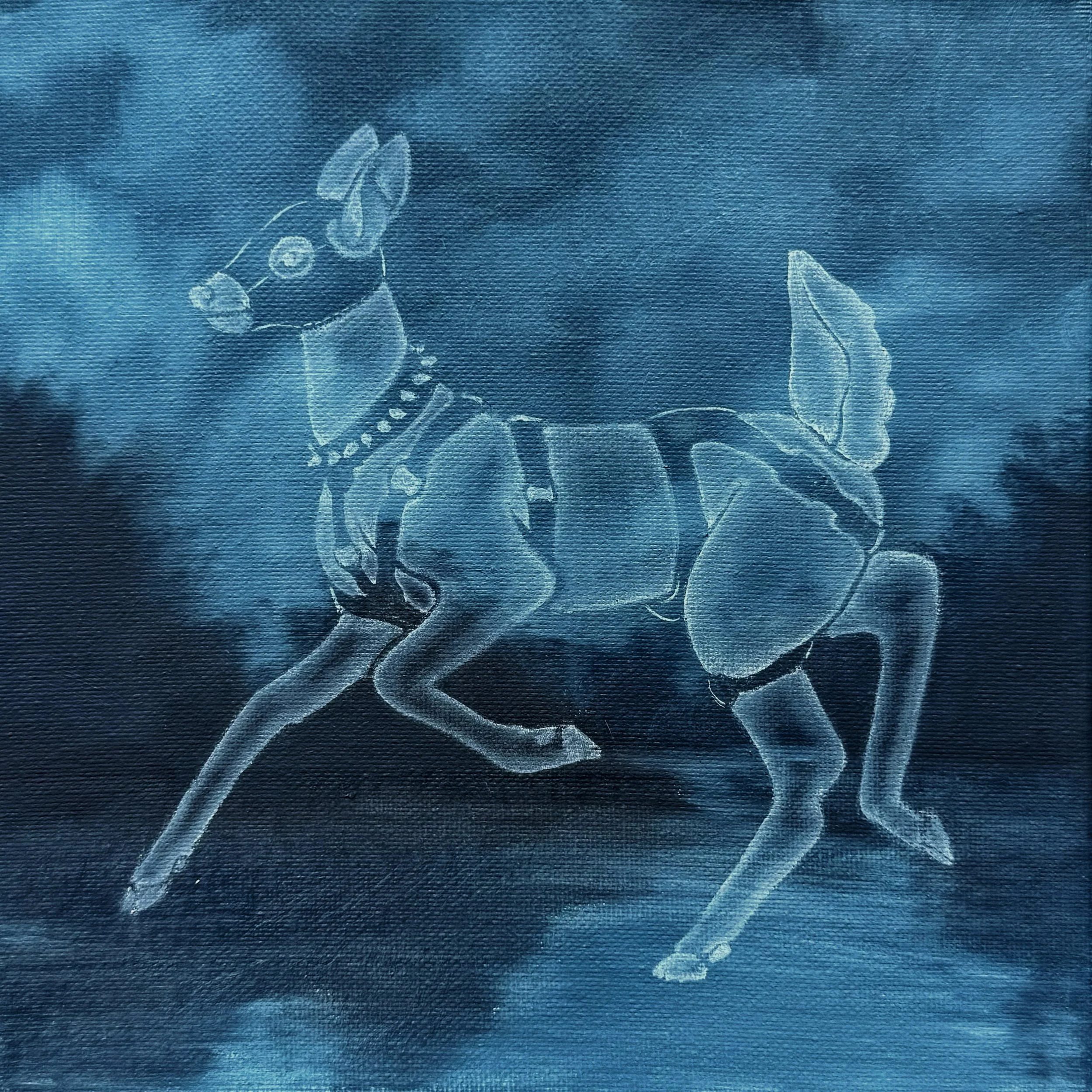 Pure Instincts, oil on canvas /8x8/ 2026