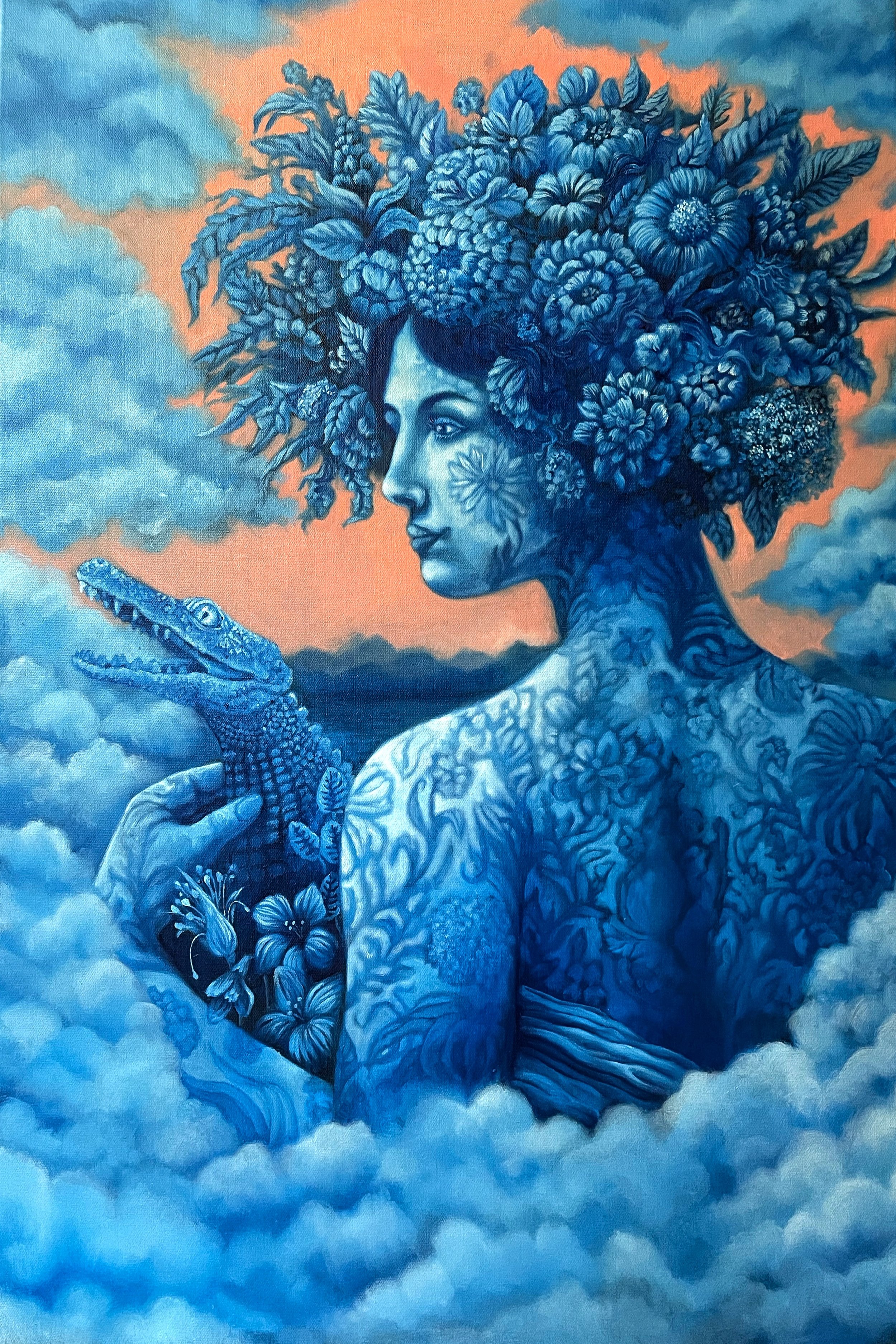 Daisy and The Serpent
Oil on Canvas  /24" x 36"/ 
2024