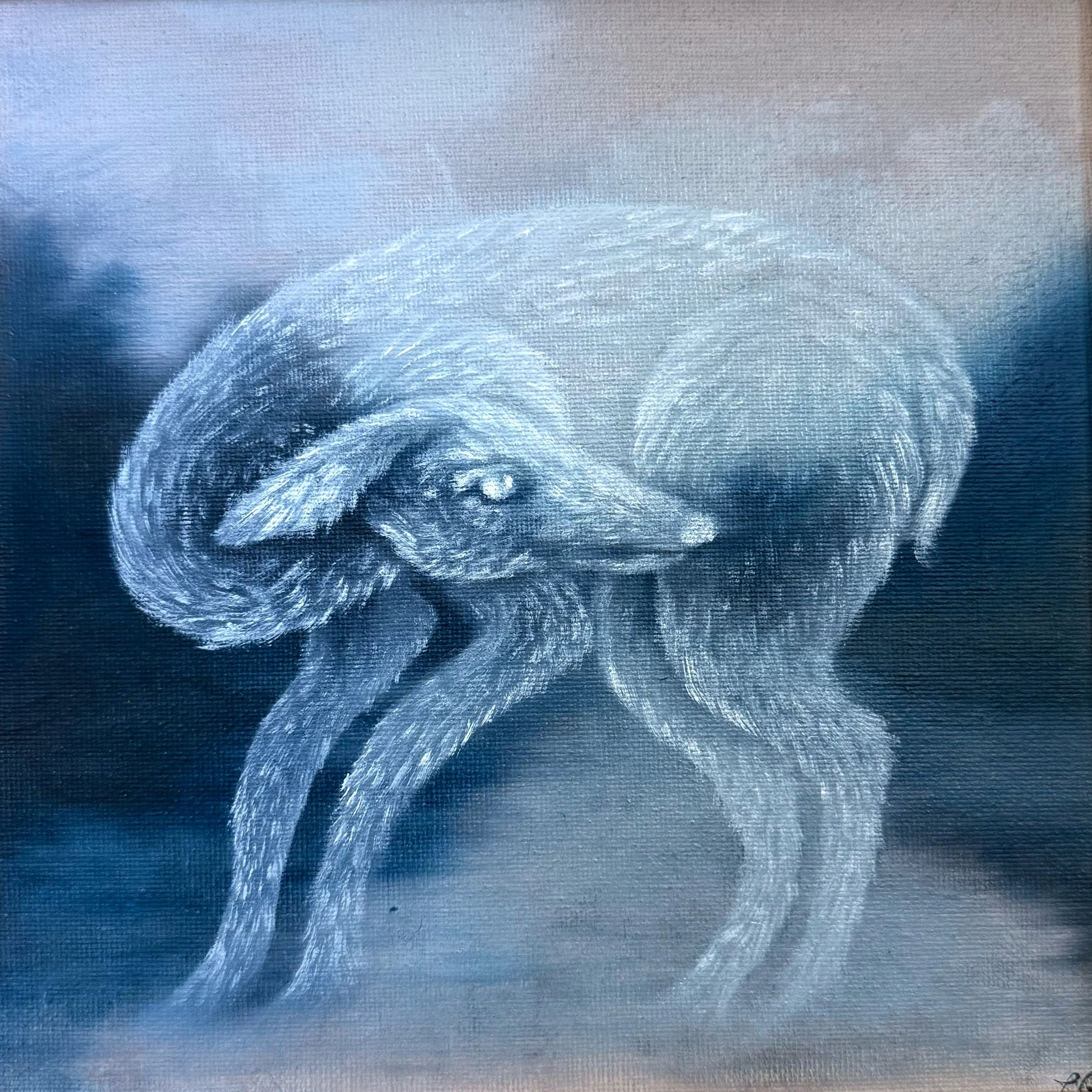 "A simple beast," oil on canvas  /8x8/ 2026