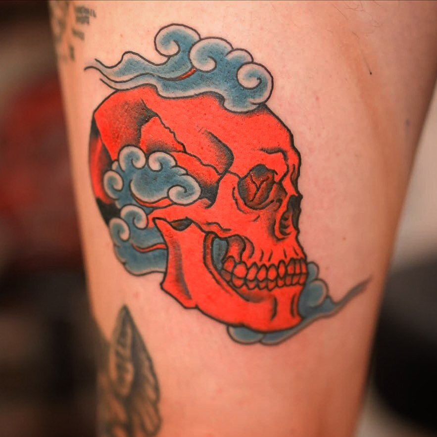 Red skulls forever. Booking in Mahopac @lakeside_tattoostudio email monroe.tattoos@gmail.com to book. .
.
.
.
.
#skulltattoo #tattoo #mahopac #somers
 #ny #jasonmonroetattoos #lakesidetattoos