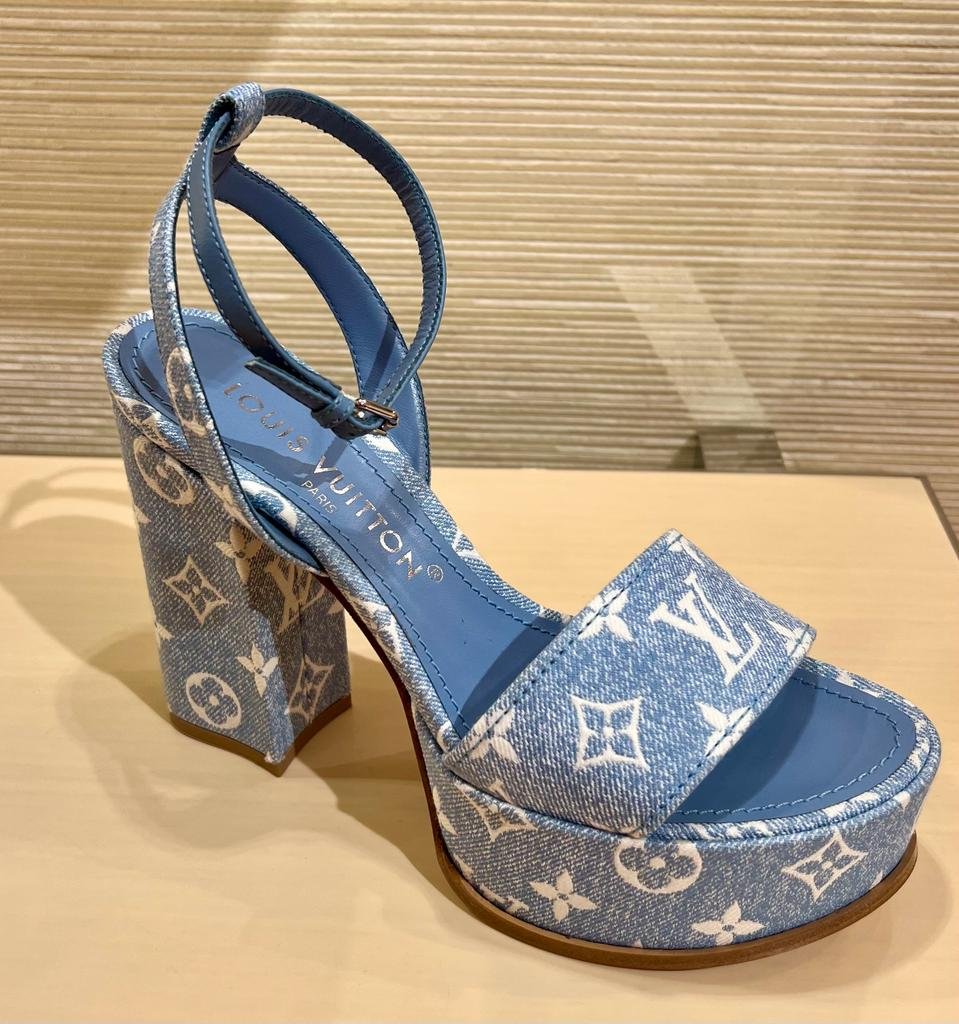 blue louis vuitton heels