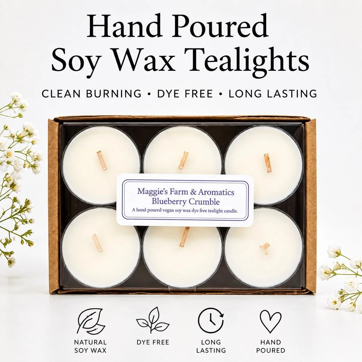 Handpoured Small Batch Soy Tealight Candles