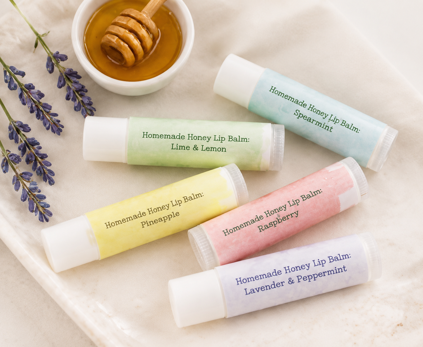 Honey Lip Balm/ Essential Oils/ all natural lip balm