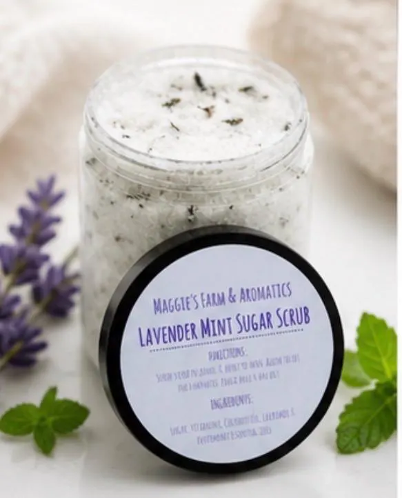 Lavender Mint Sugar Scrub/ Essential Oils