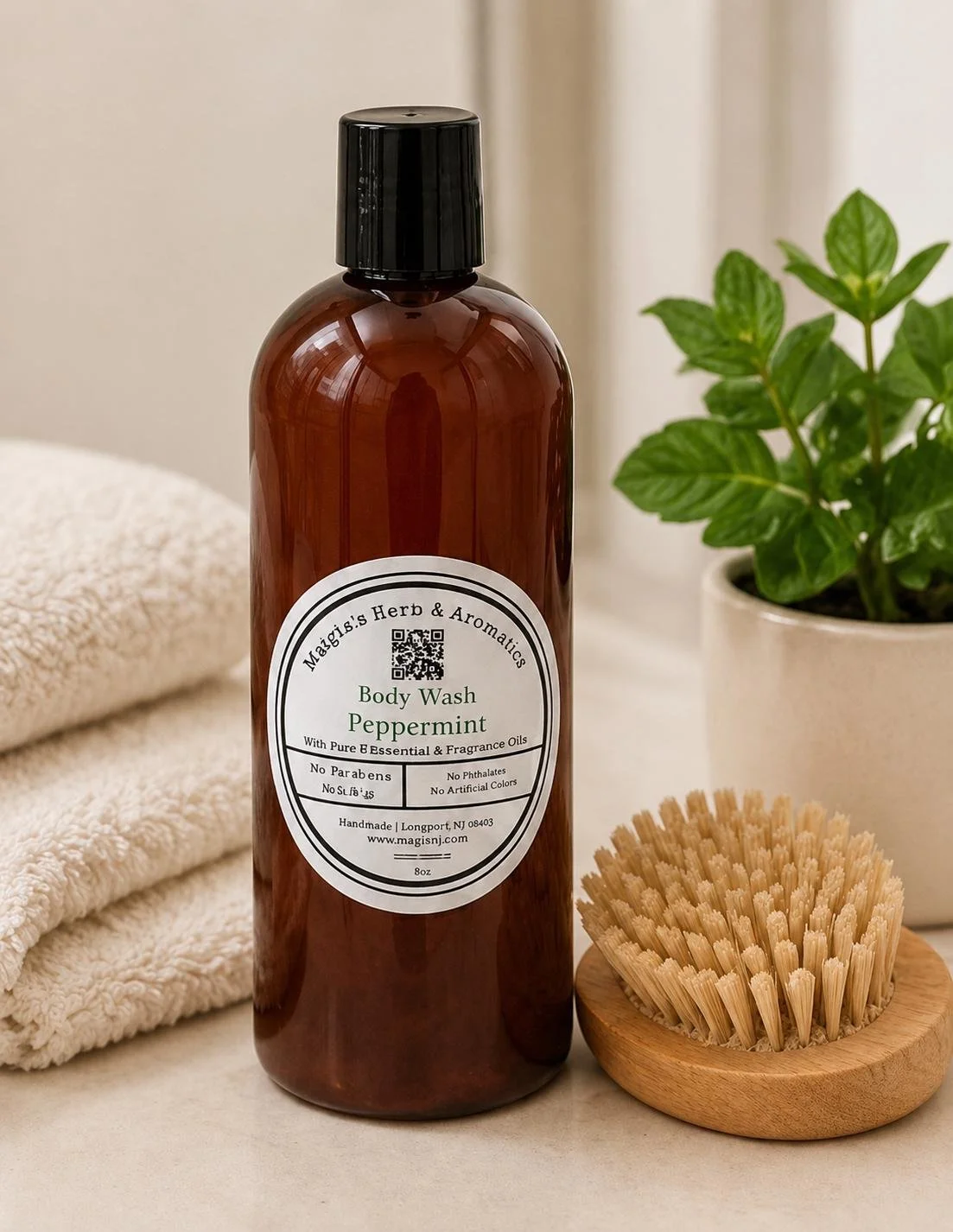 Nourishing body wash with essential oils
