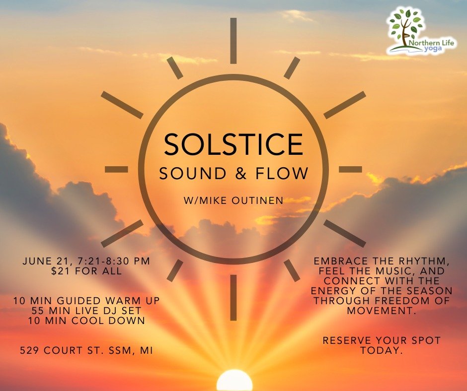 Step onto your mat for an evening of movement, music, and expression with Solstice Sound &amp; Flow. Beginning and ending with gentle, instructor-led movement, the heart of this session is yours to shape: embrace the rhythm and feel the music with li