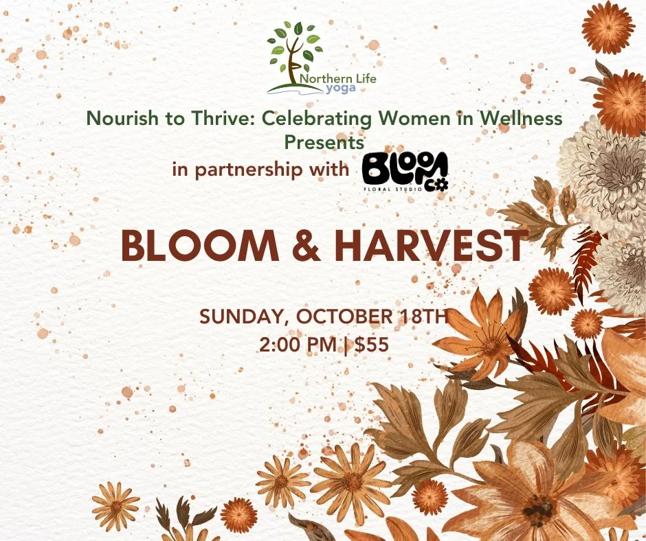🍂 Bloom &amp; Harvest 🍂
Sound Bath, Flowers &amp; Seasonal Treats

Slow down and savor the beauty of the season with us this fall. Join us for a cozy afternoon of rest, creativity, and connection.

We'll begin with a soothing sound bath featuring s