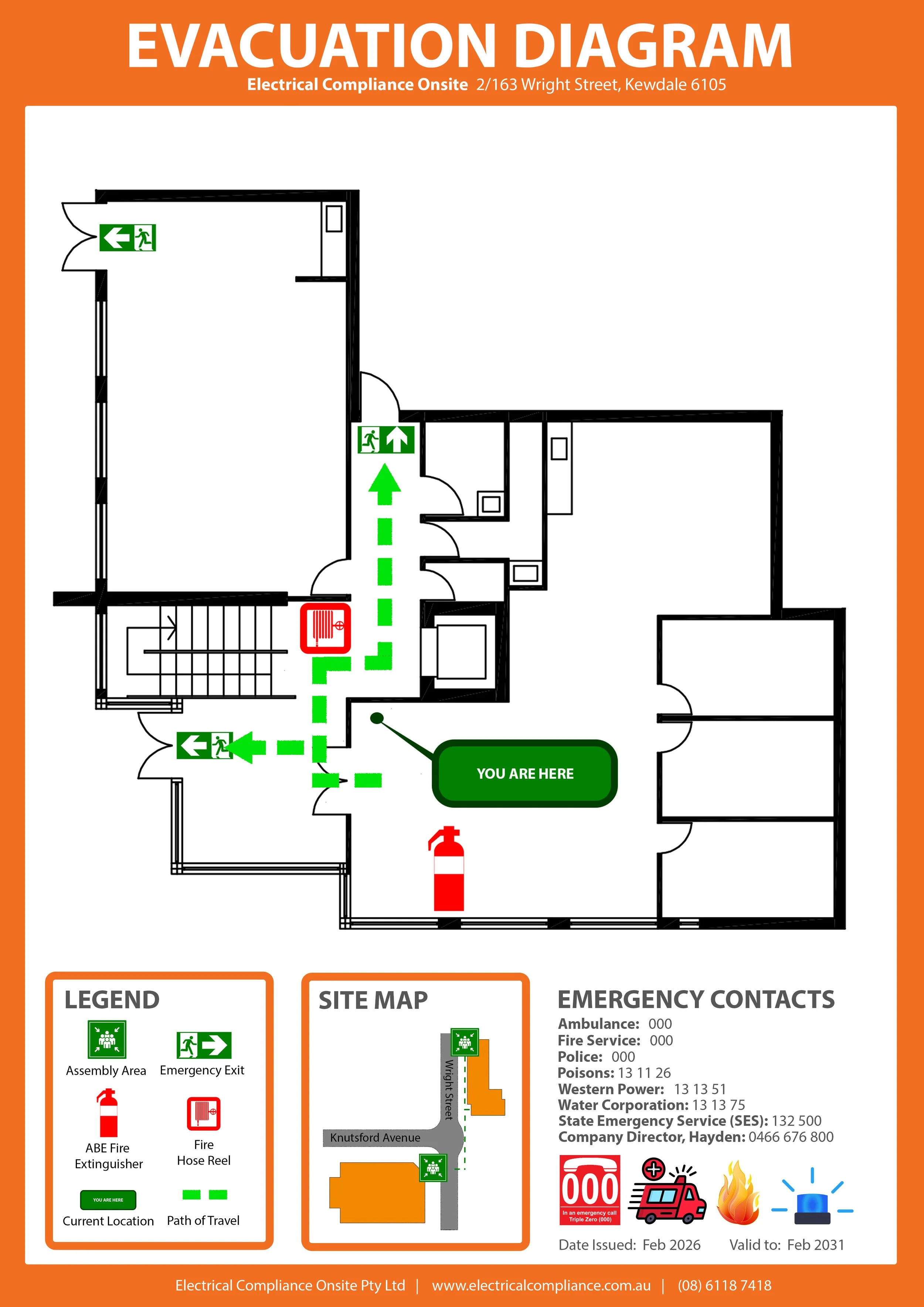 Perth Office Evacuation Diagram