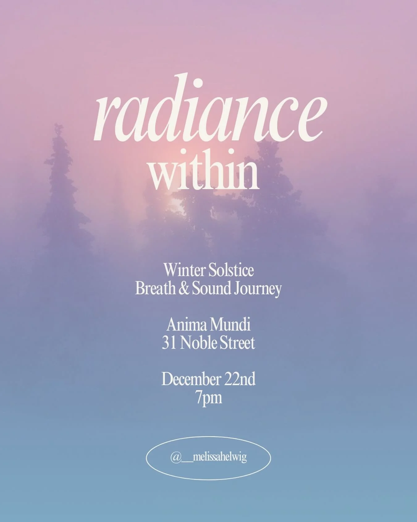 🌬️🌀 breath &amp; sound journey at Anima Mundi Monday December 22nd, 7pm 🌀🌬️ @animamundiapothecary 

❄️The winter solstice is a portal of time where the northern hemisphere is aligned with the sun in such a way that we experience the shortest day 