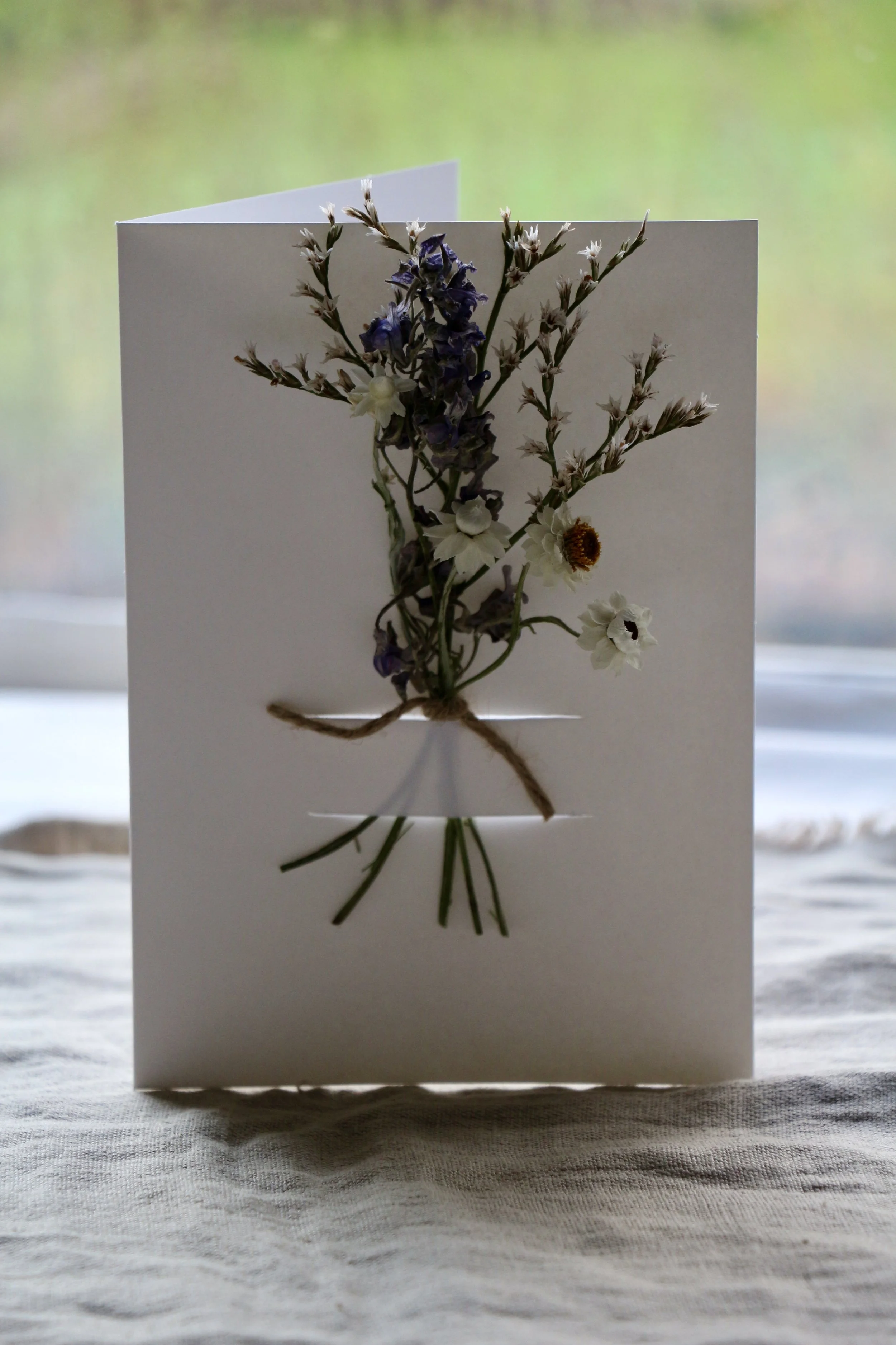 dried flower card