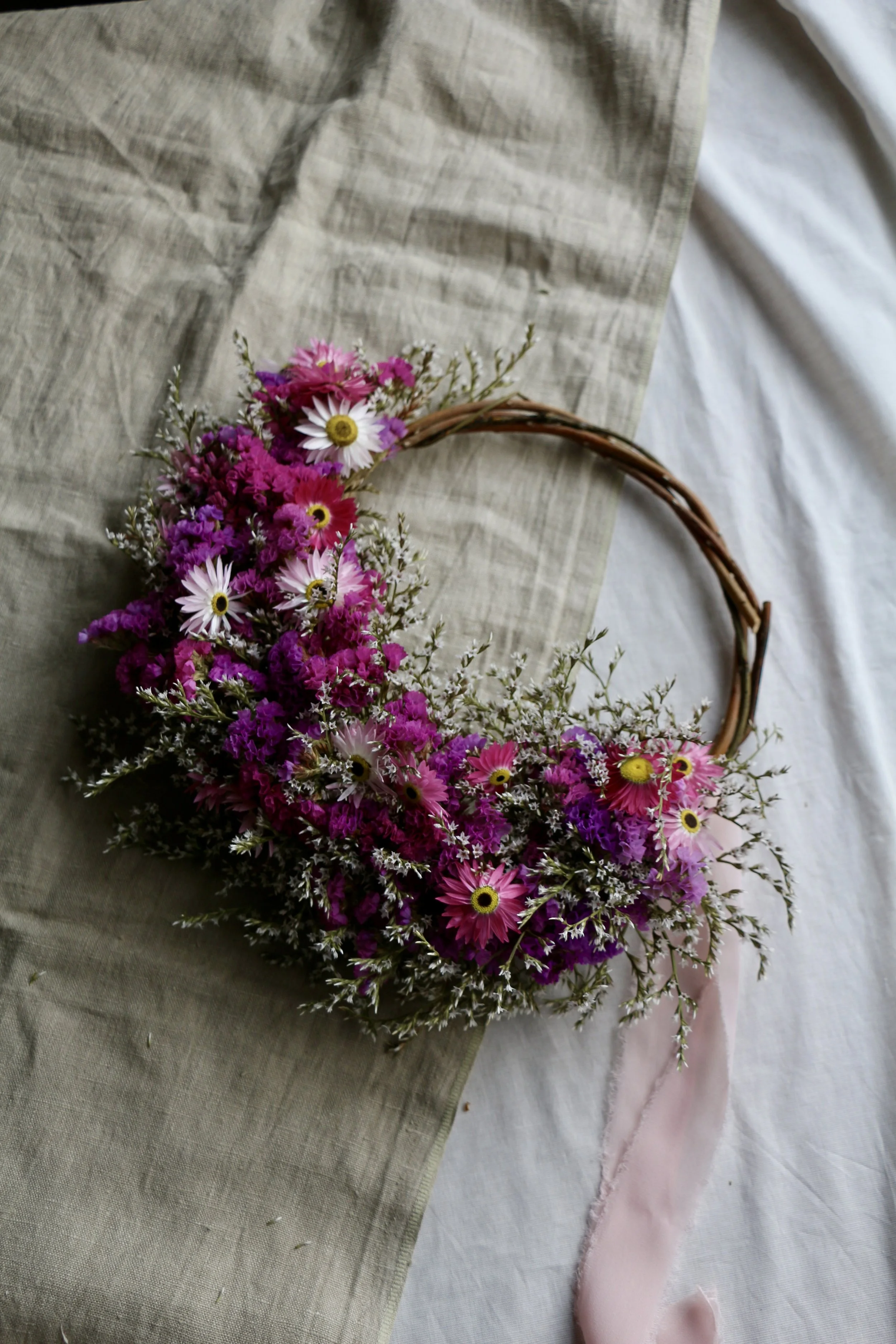dried flower wreath