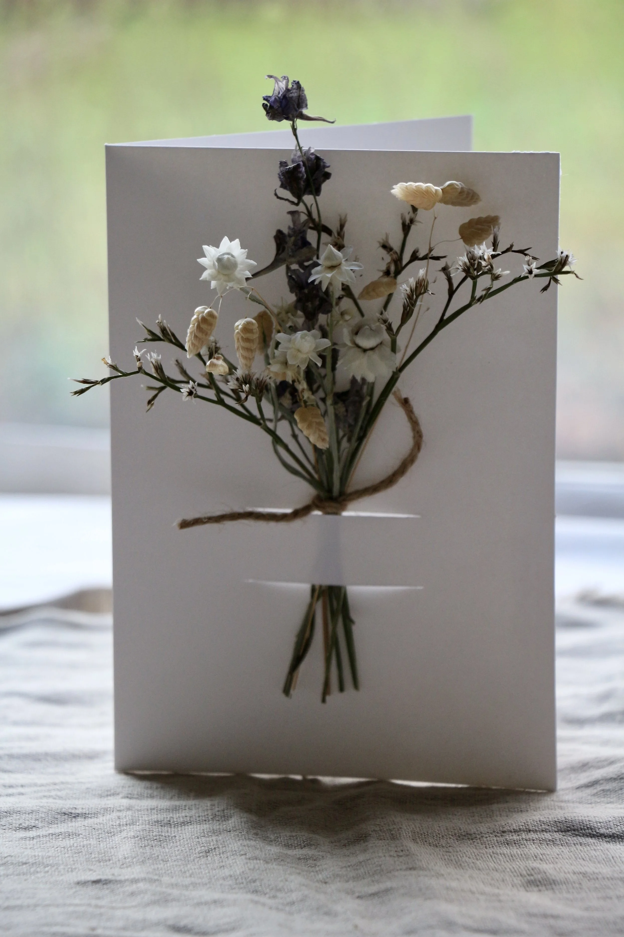 dried flower card
