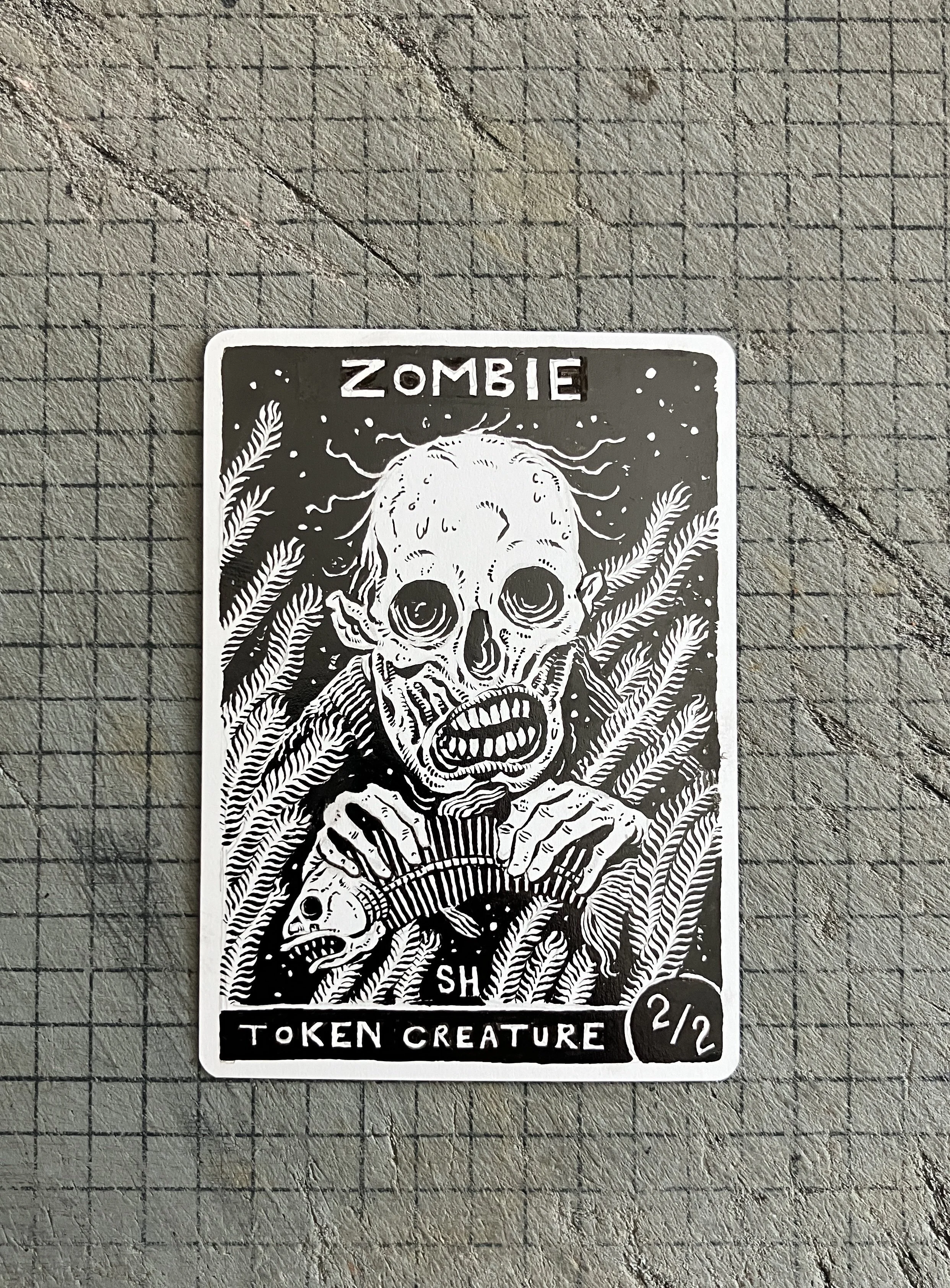 Original Ink Sketch Token on Artist Proof
